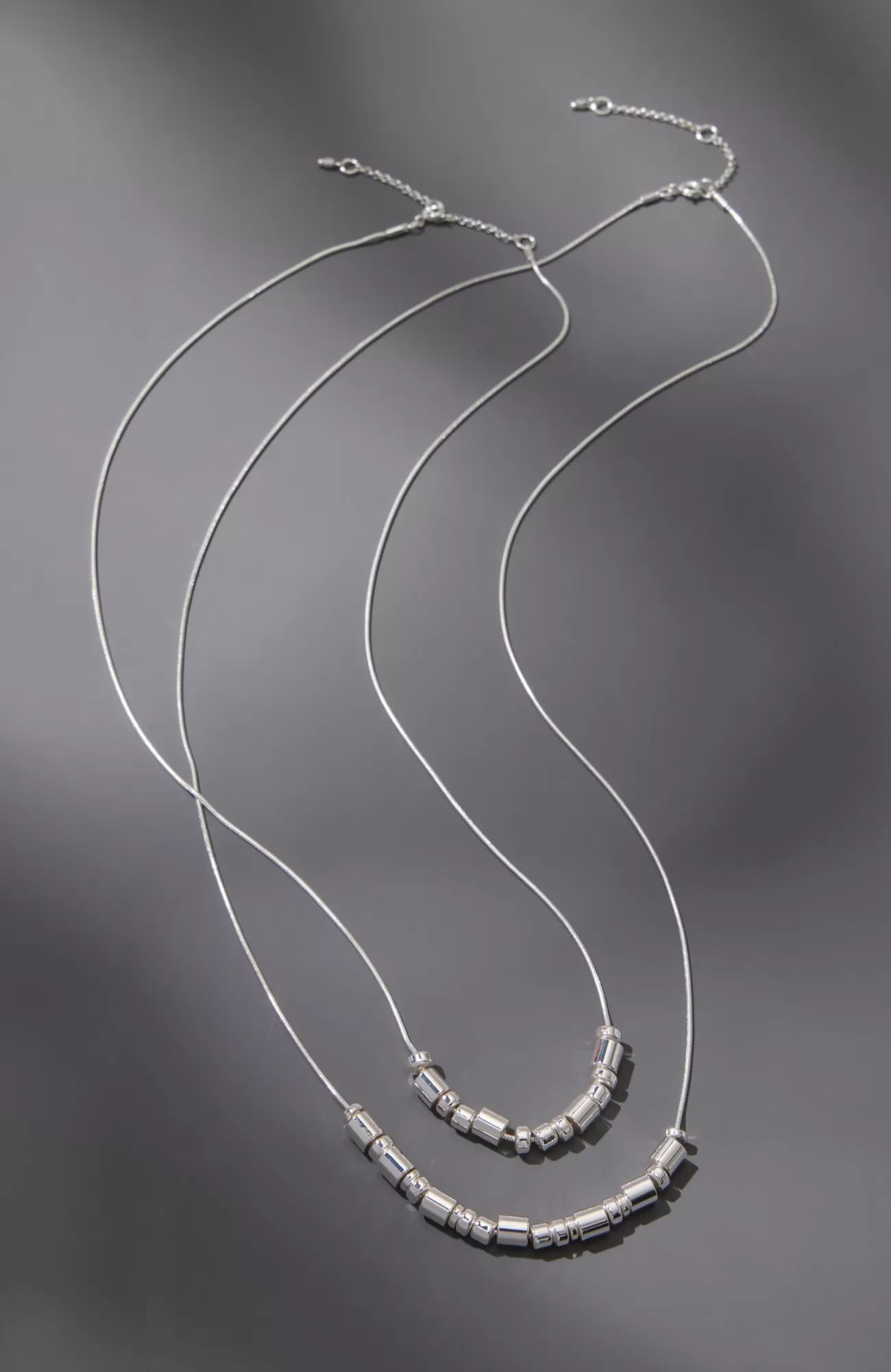 J.Jill Artisanal Double-Strand Necklace Silvertone Discount