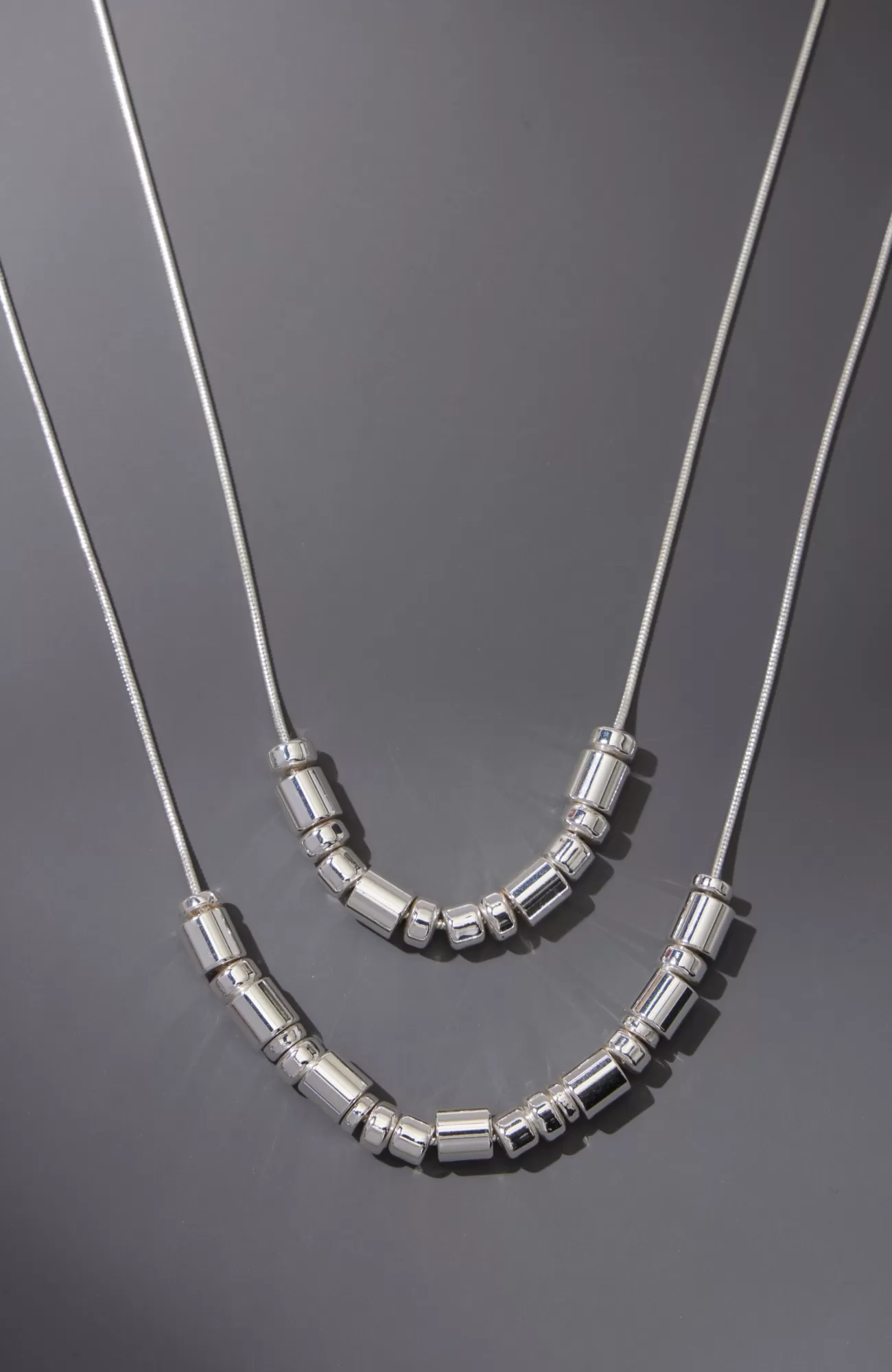 J.Jill Artisanal Double-Strand Necklace Silvertone Discount