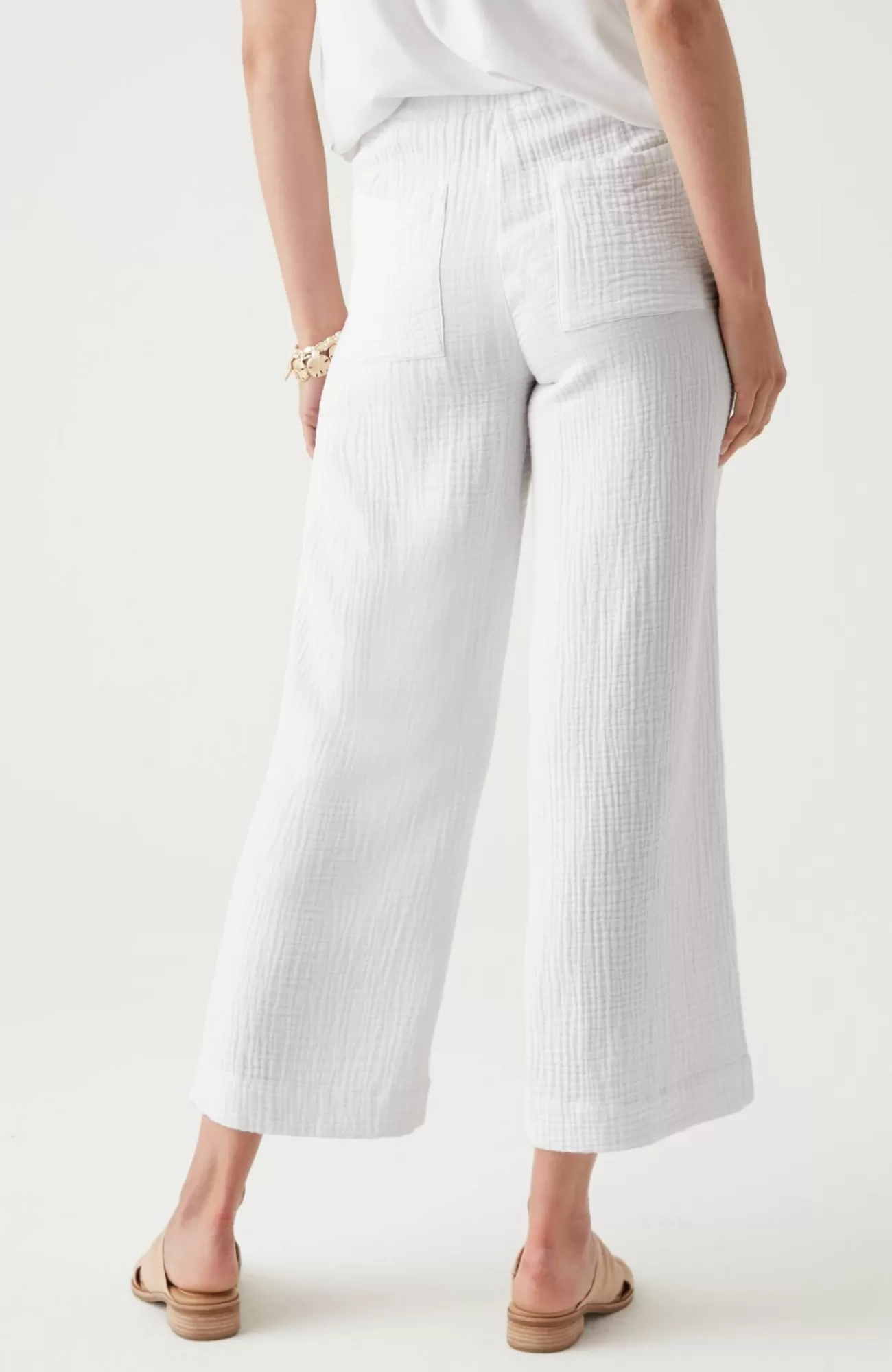 J.Jill Cotton-Gauze Straight-Leg Crops Discount