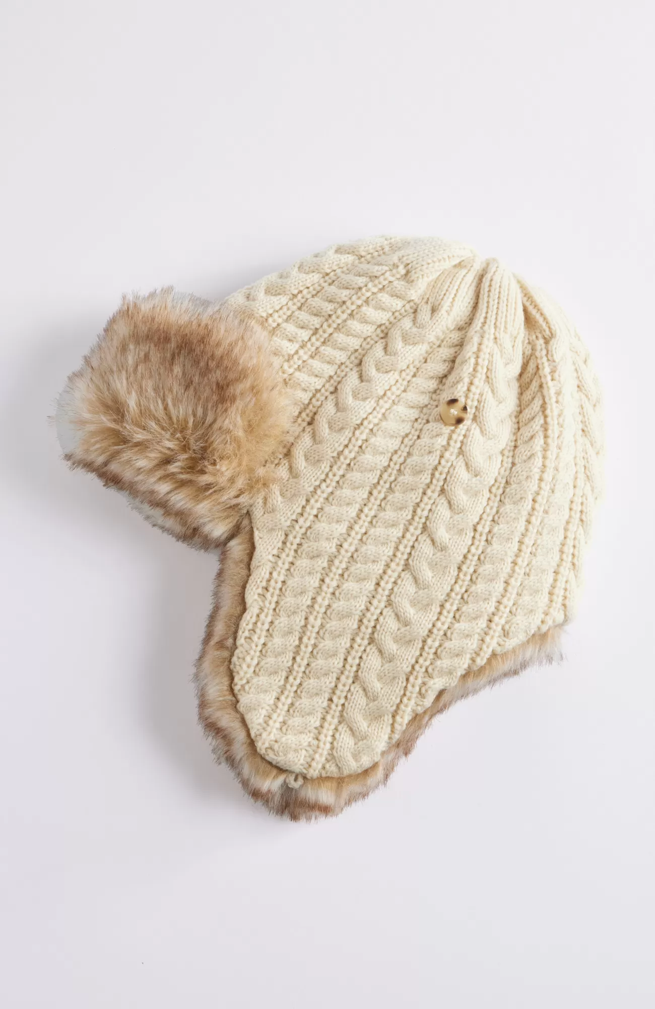 J.Jill Cozy Knit Trapper Hat Desert Sand Clearance