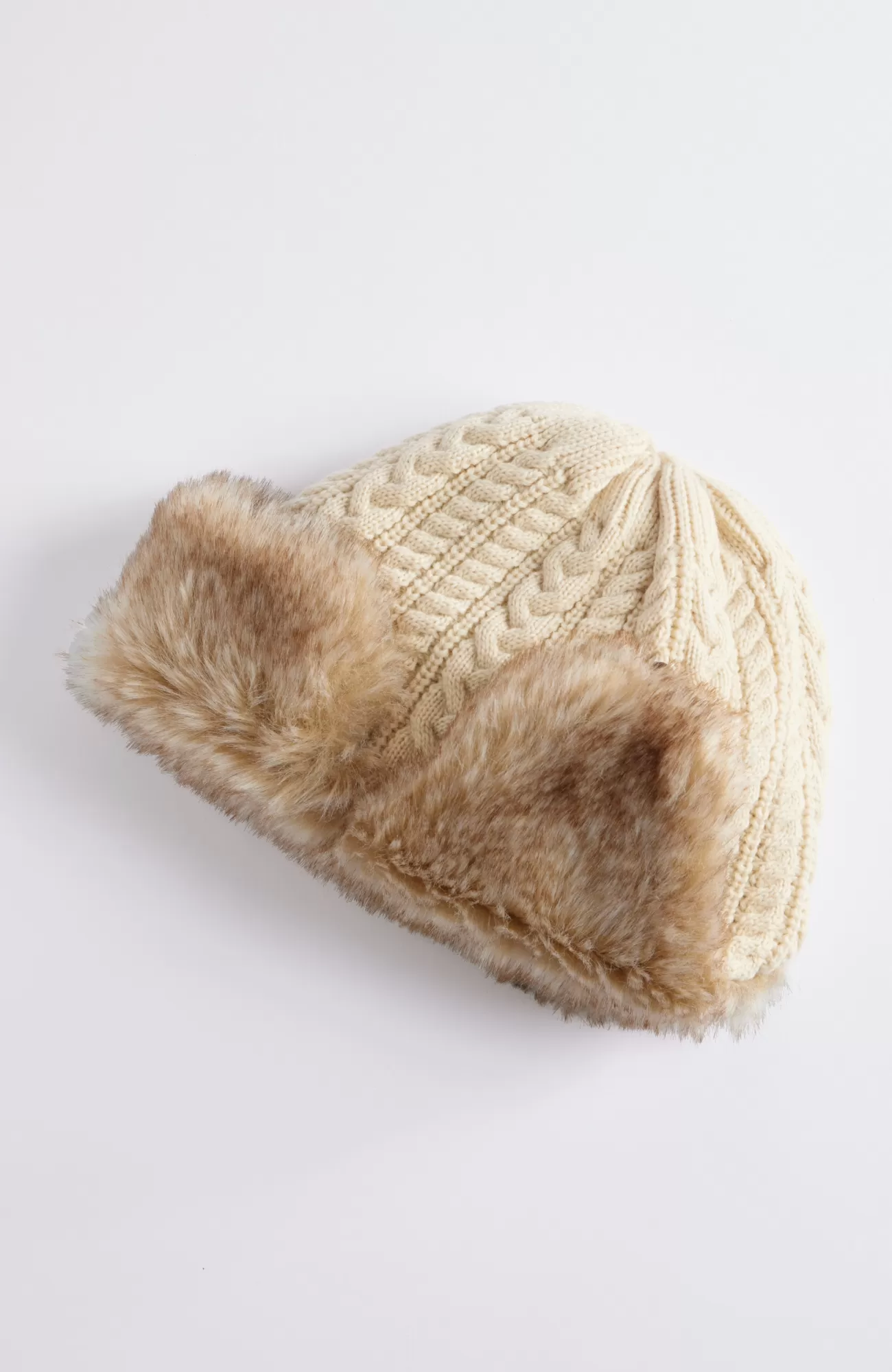 J.Jill Cozy Knit Trapper Hat Desert Sand Clearance