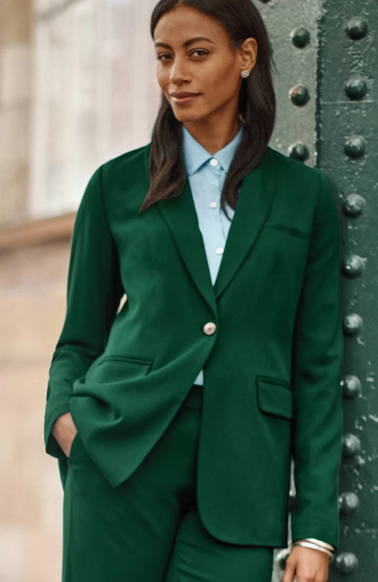 J.Jill Crepe Blazer Boxwood Cheap