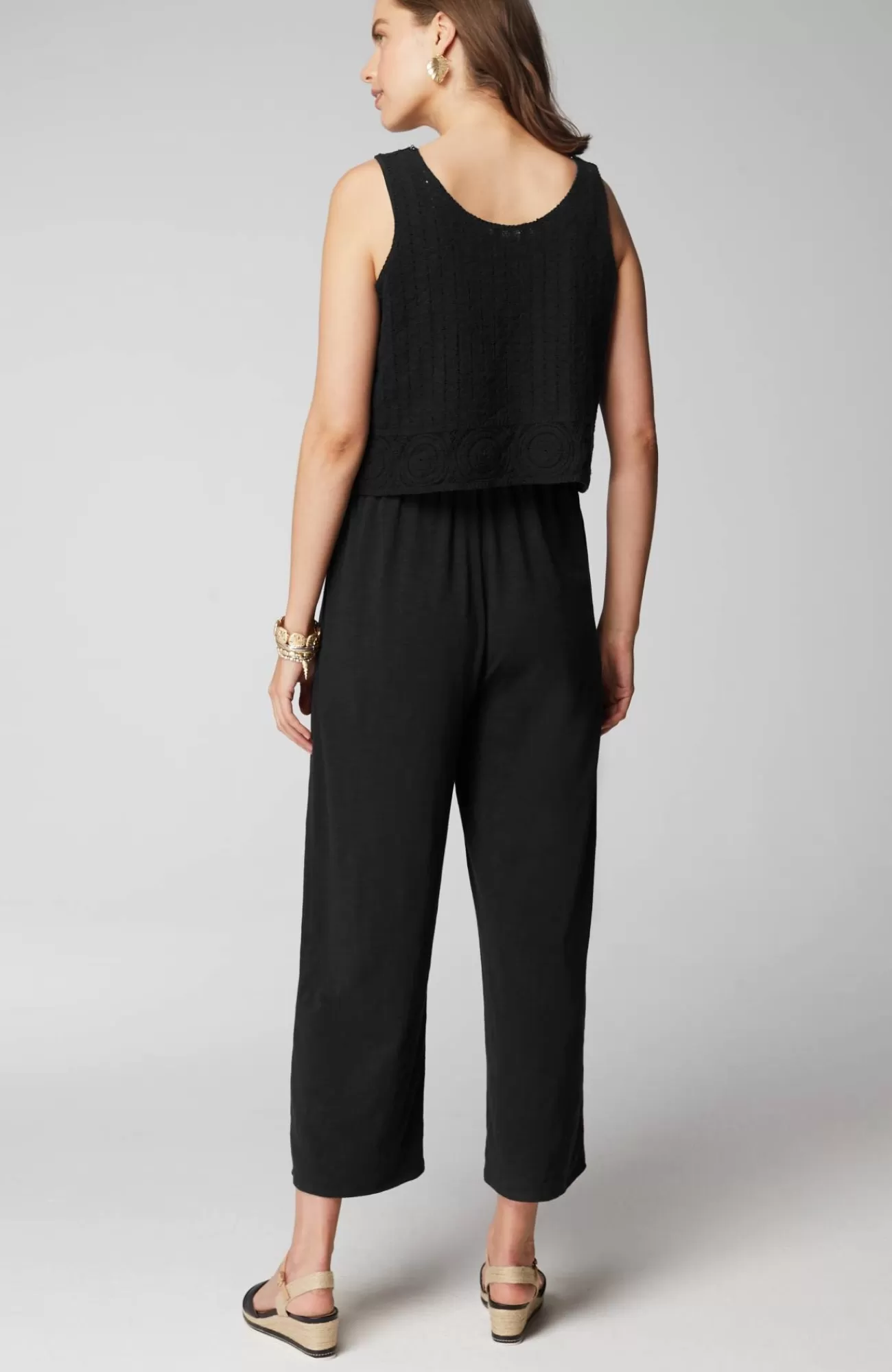 J.Jill Crochet Jumpsuit Black Cheap