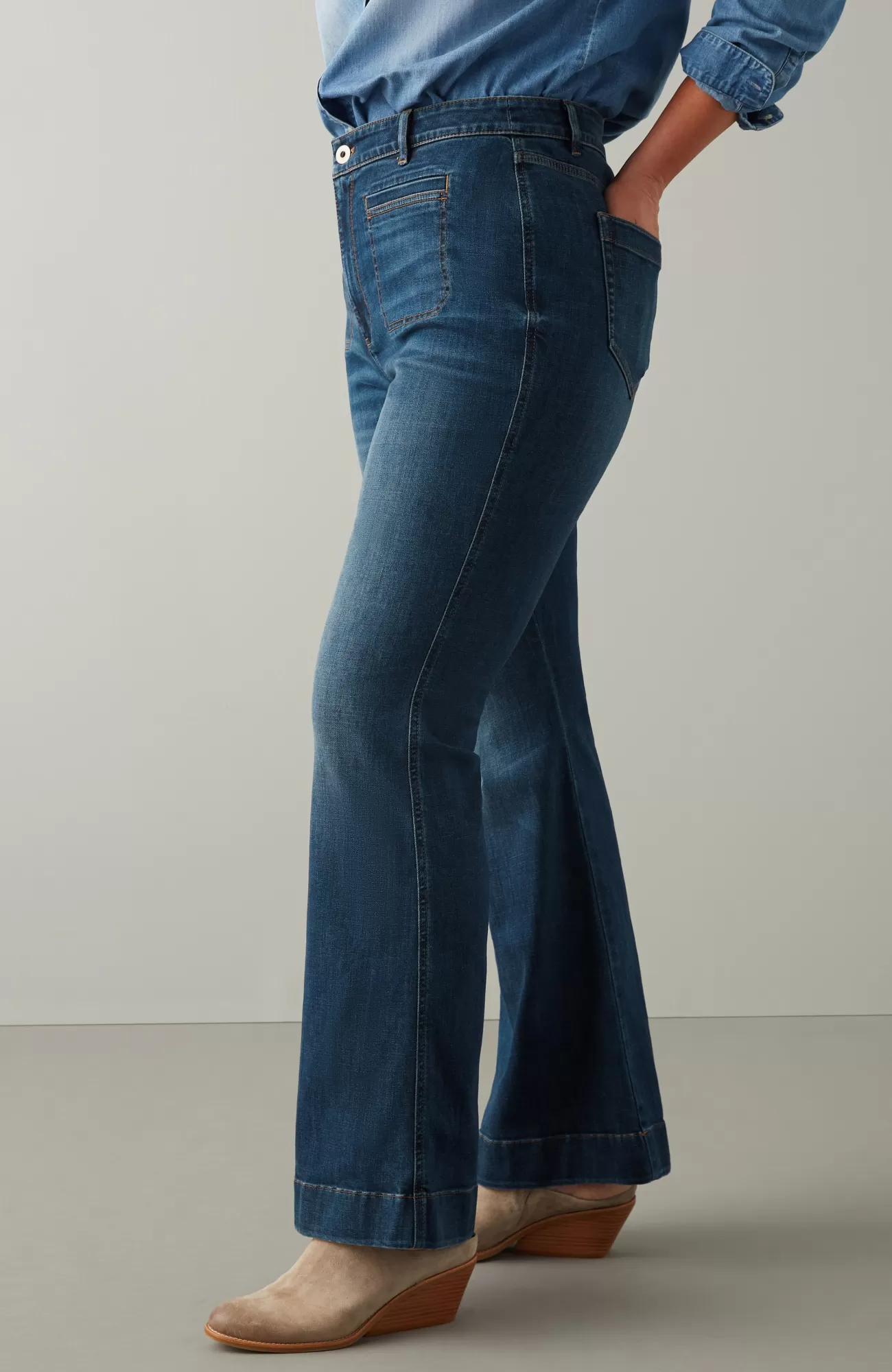 J.Jill Curvy-Fit Flare Jeans Tremont Wash Store