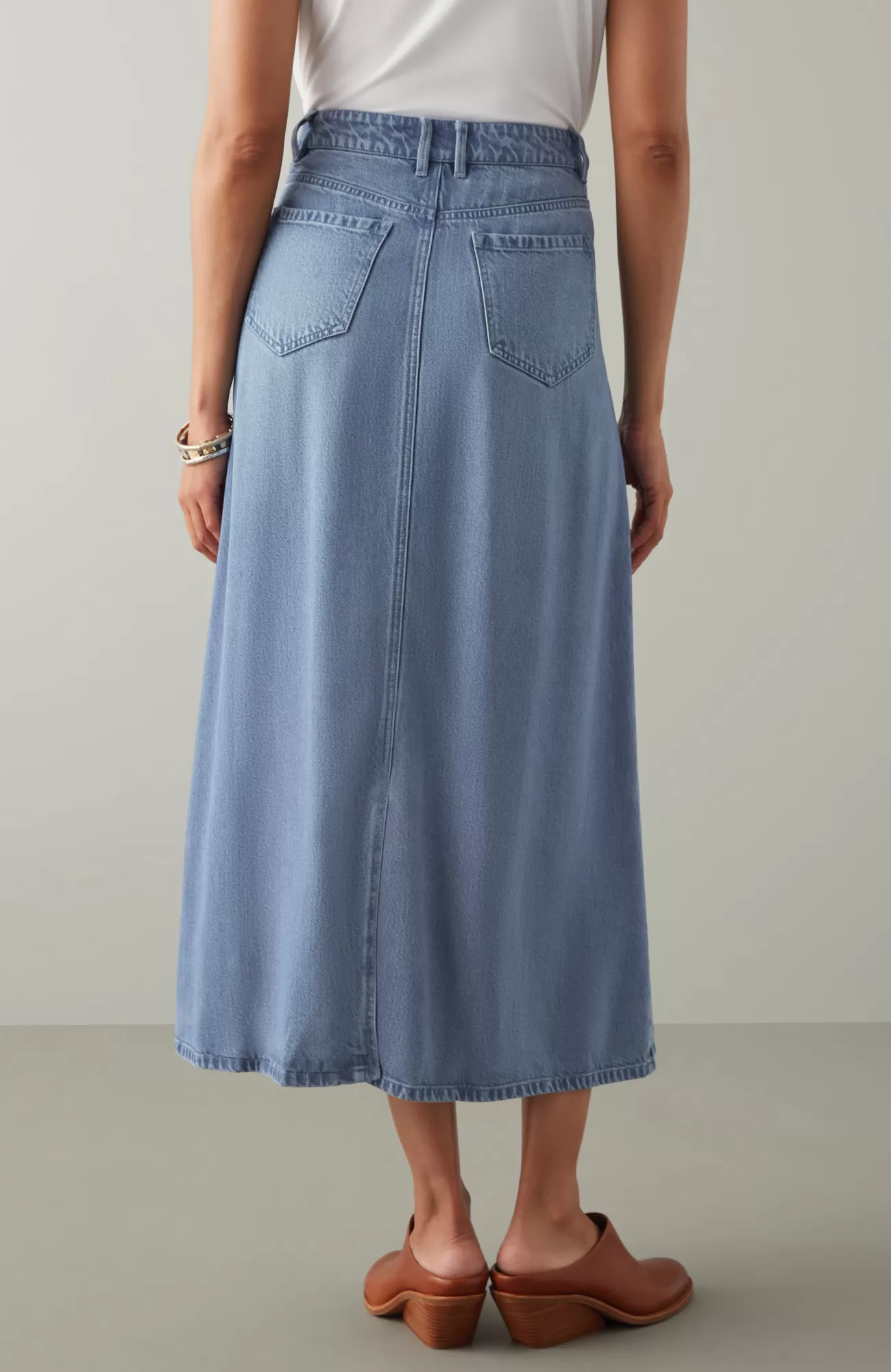 J.Jill Denim A-Line Maxi Skirt Newbury Wash Store