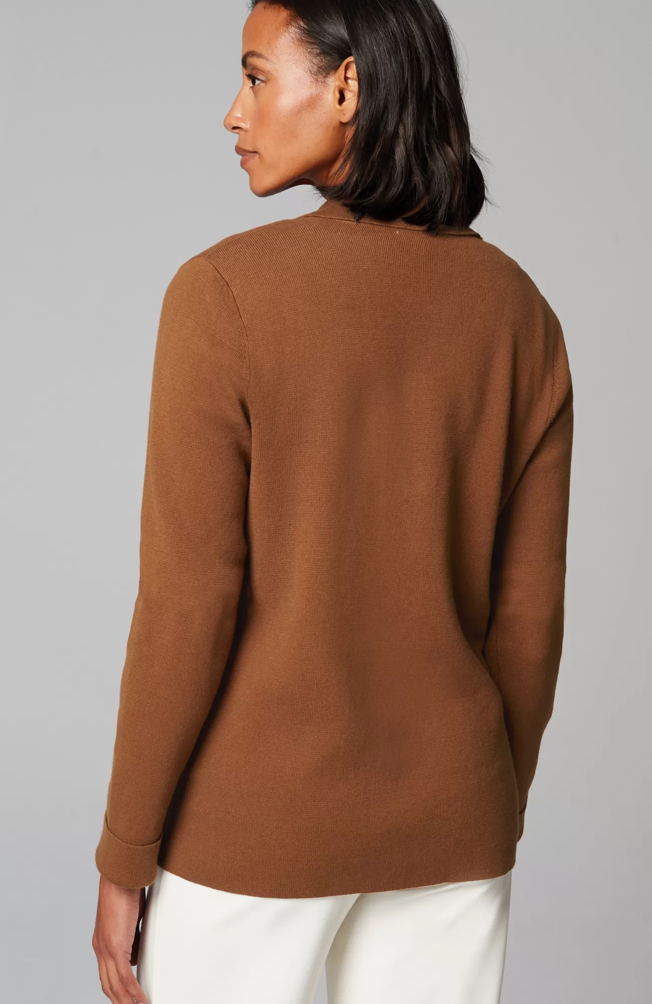 J.Jill Double-Knit Sweater-Jacket Nutmeg Flash Sale