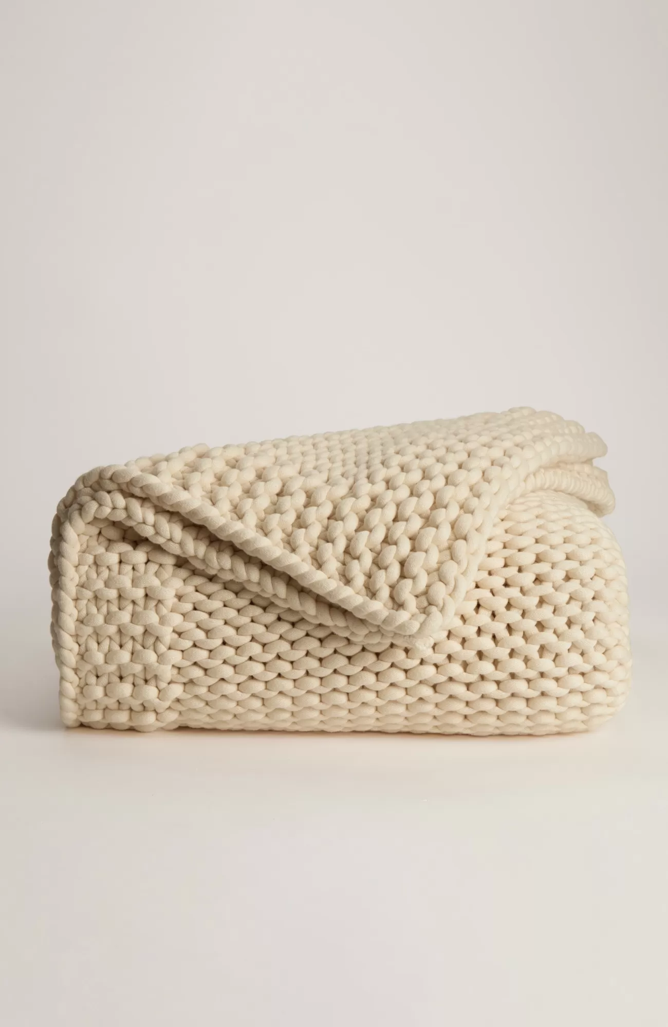 J.Jill Elements Chunky Knit Throw Cream Hot