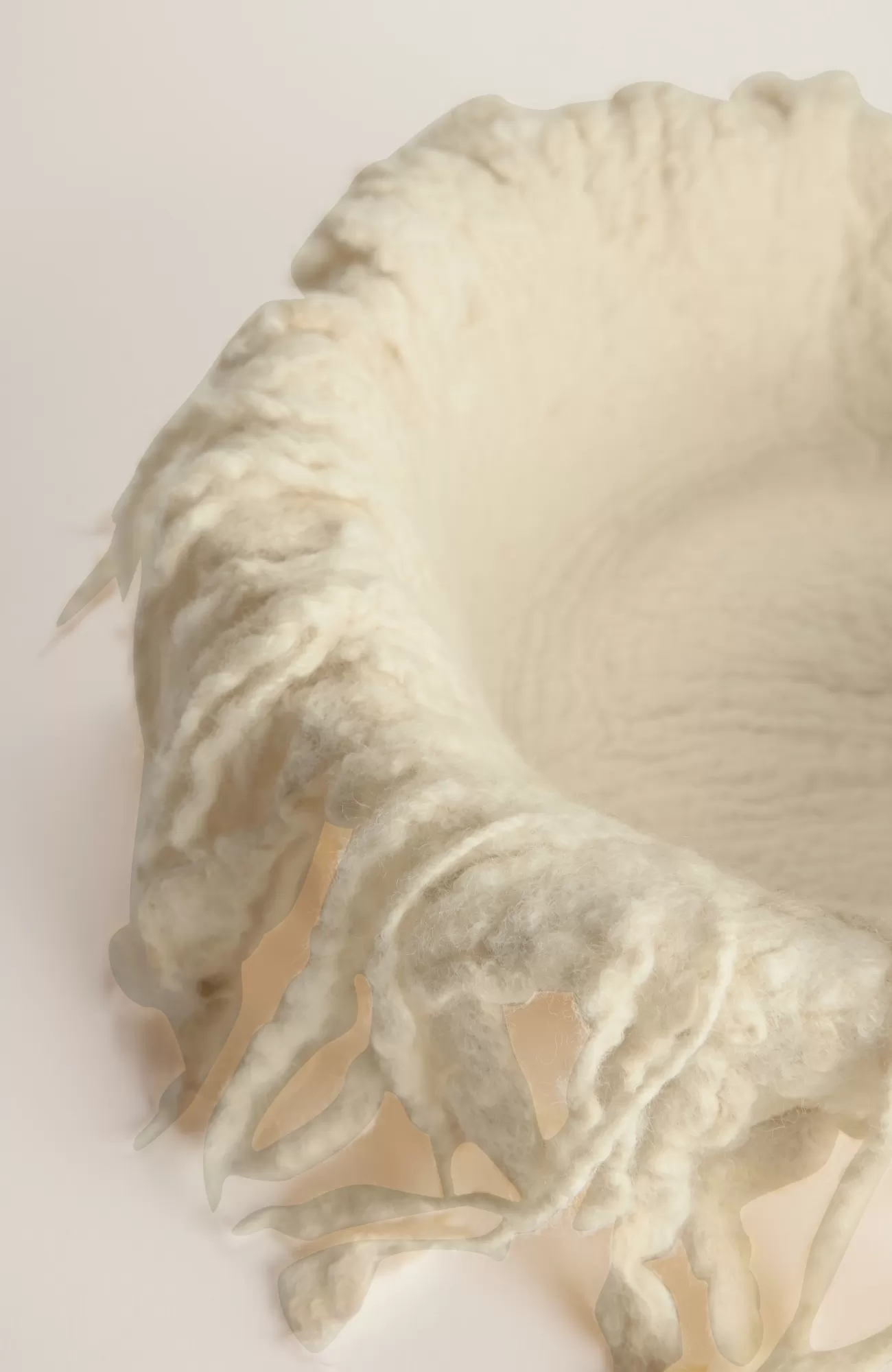 J.Jill Elements Felt Frayed Round Bowl Cream Online