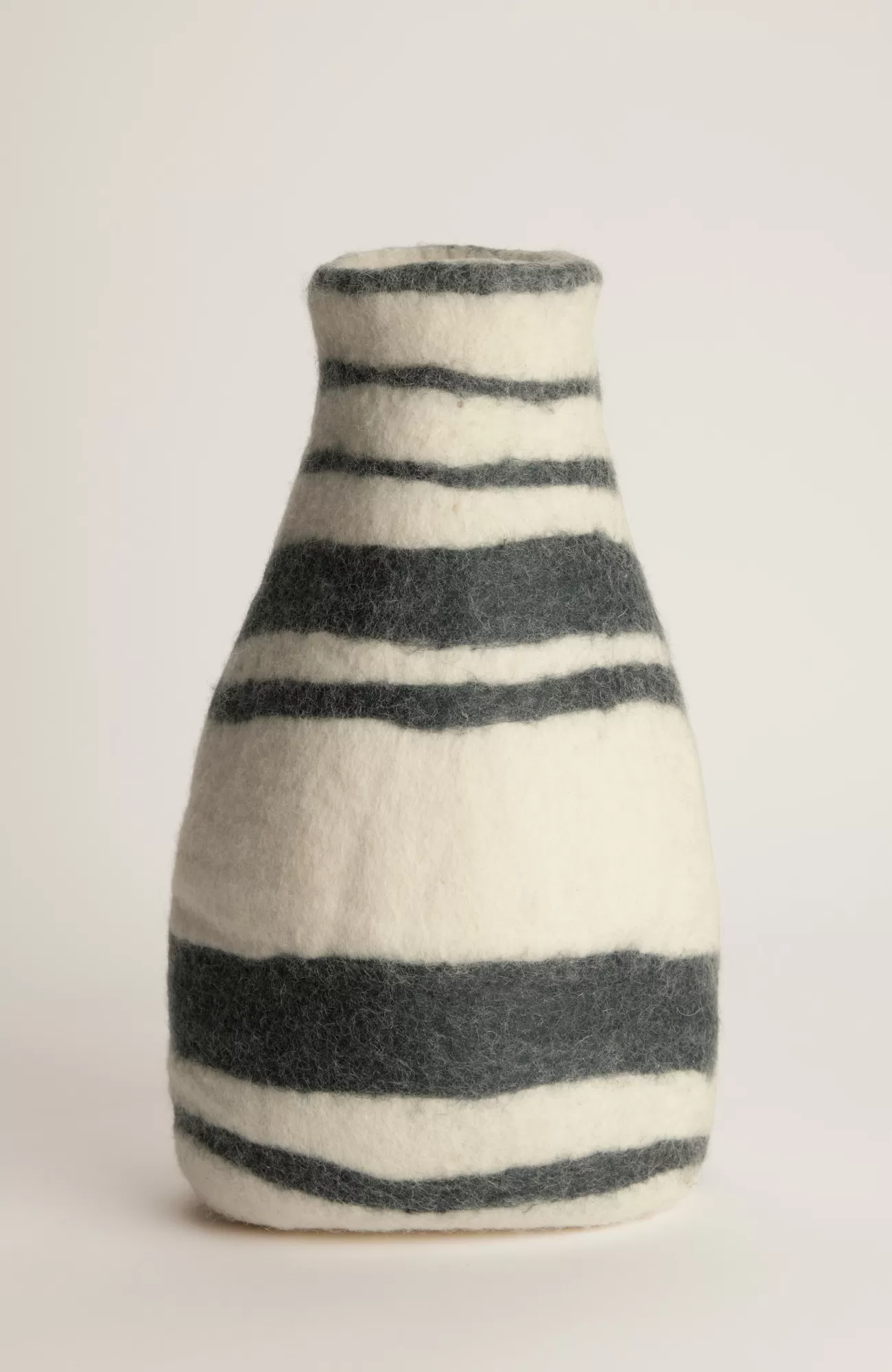 J.Jill Elements Striped Felt Vase Grey/cream Flash Sale