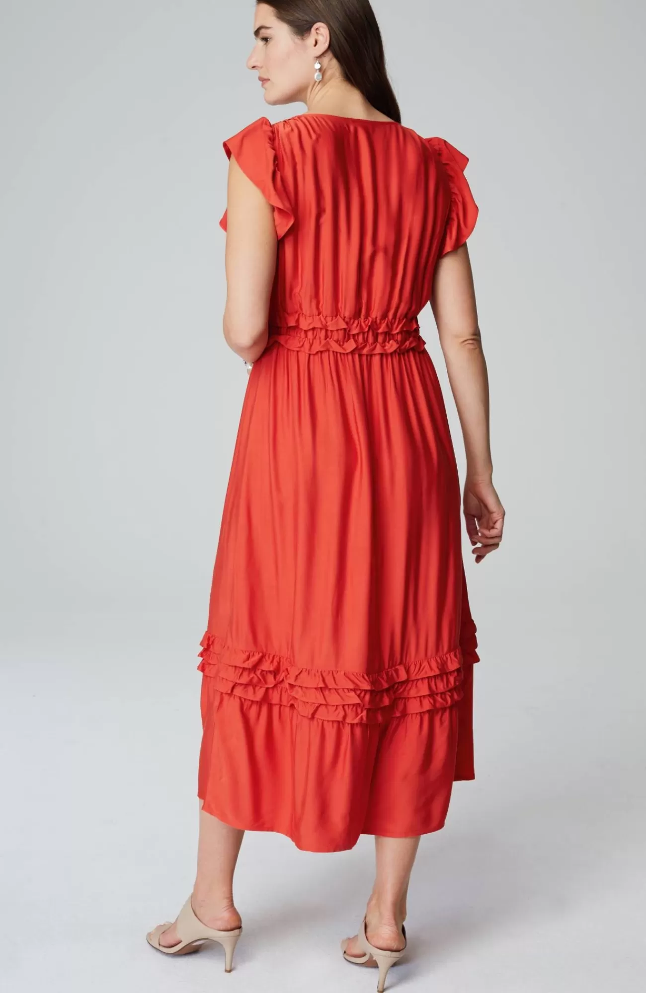 J.Jill Elevated Ruffle-Trimmed Midi Dress Online