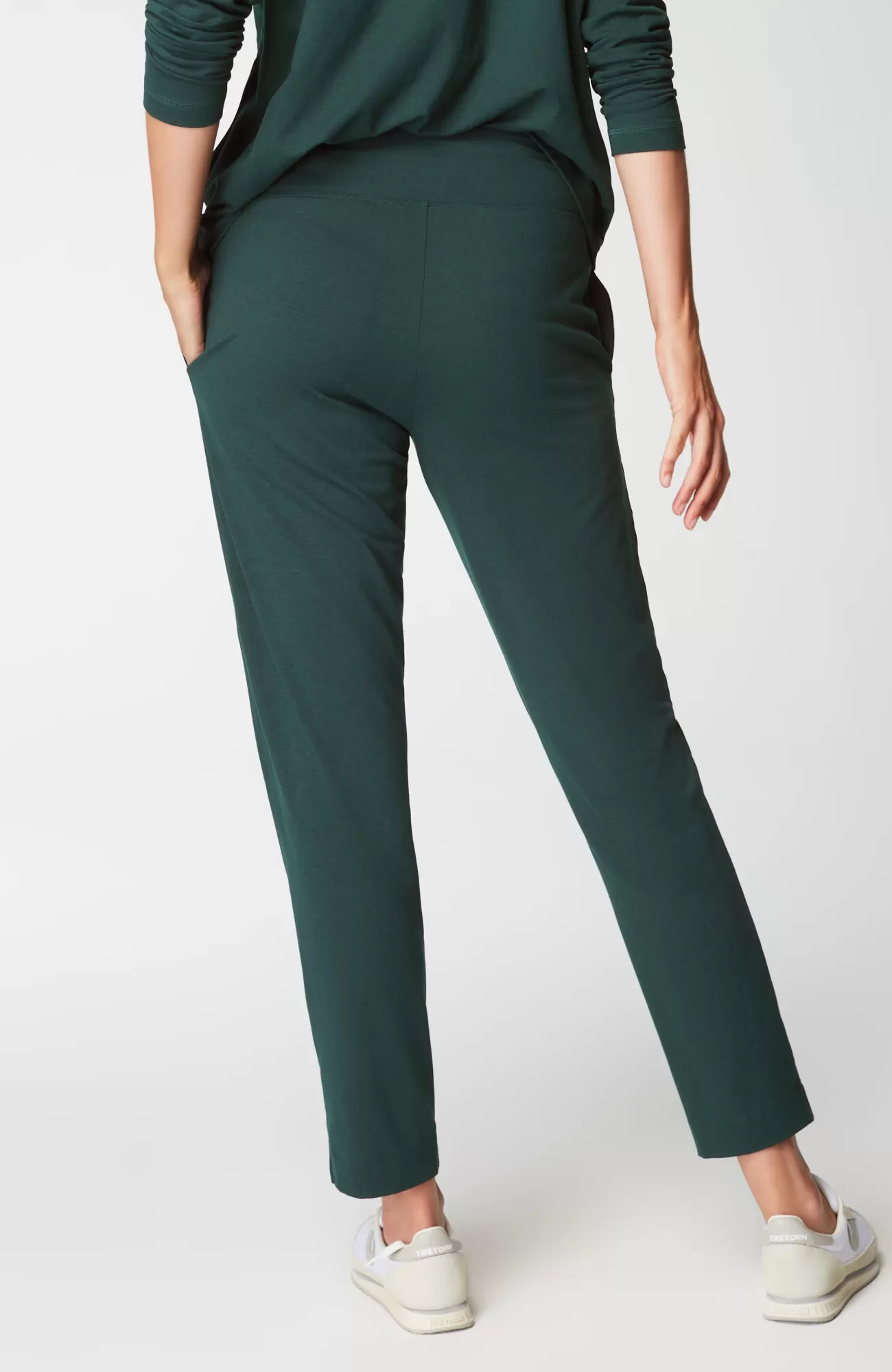 J.Jill Fit Supreme-Stretch Pintucked Slim-Leg Pants Pine Multi Shop