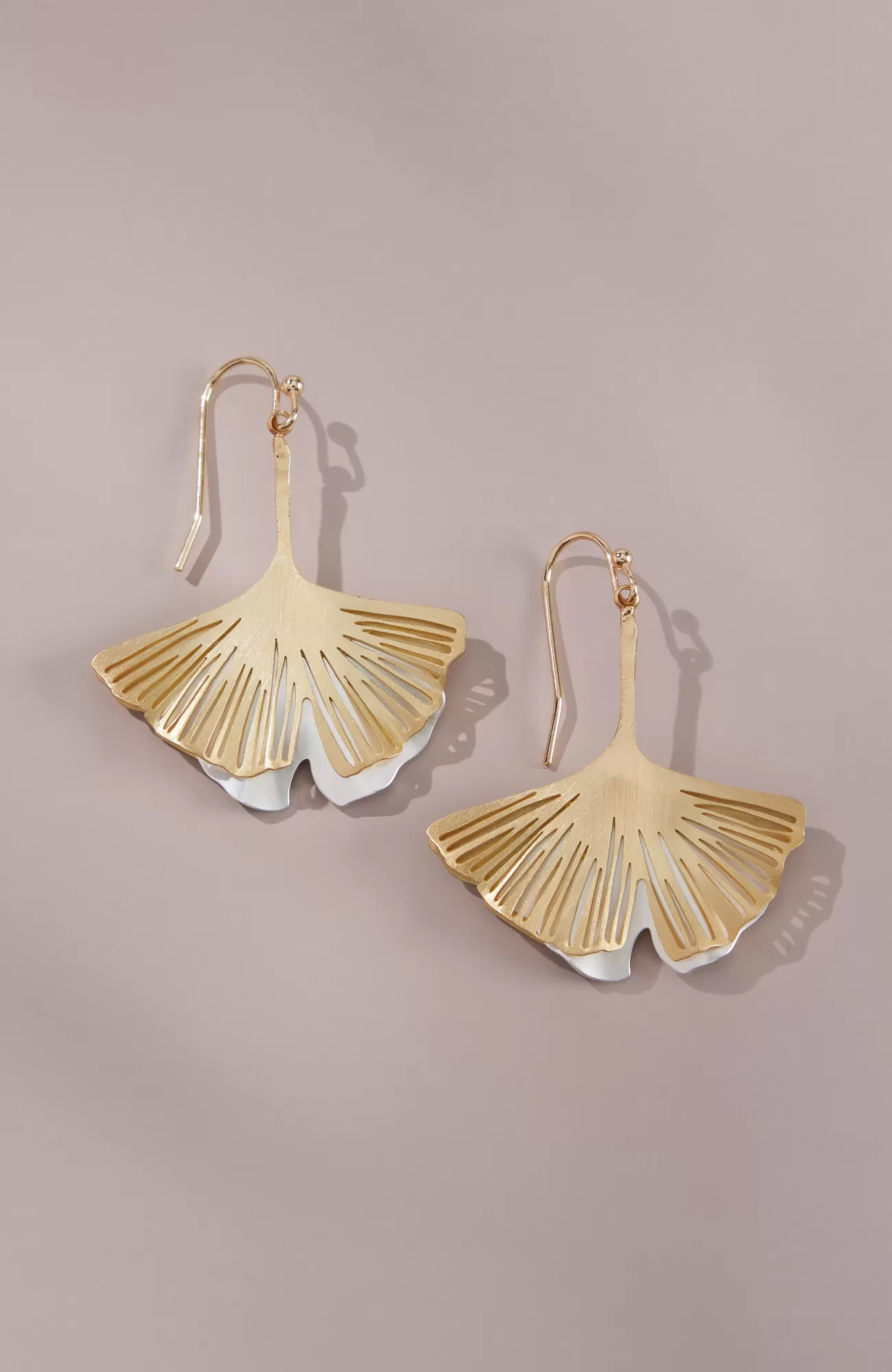 J.Jill Ginkgo Statement Earrings Silvertone/goldtone Cheap