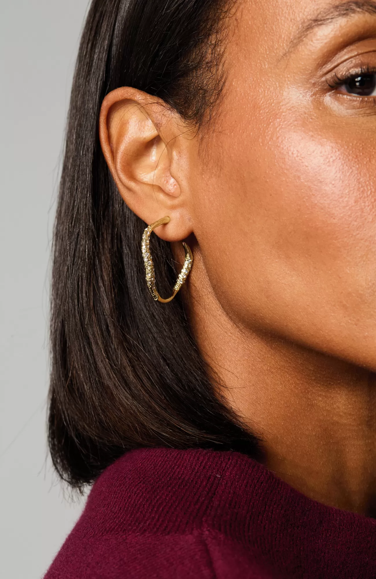 J.Jill Holiday Hoop Earrings Goldtone Best Sale