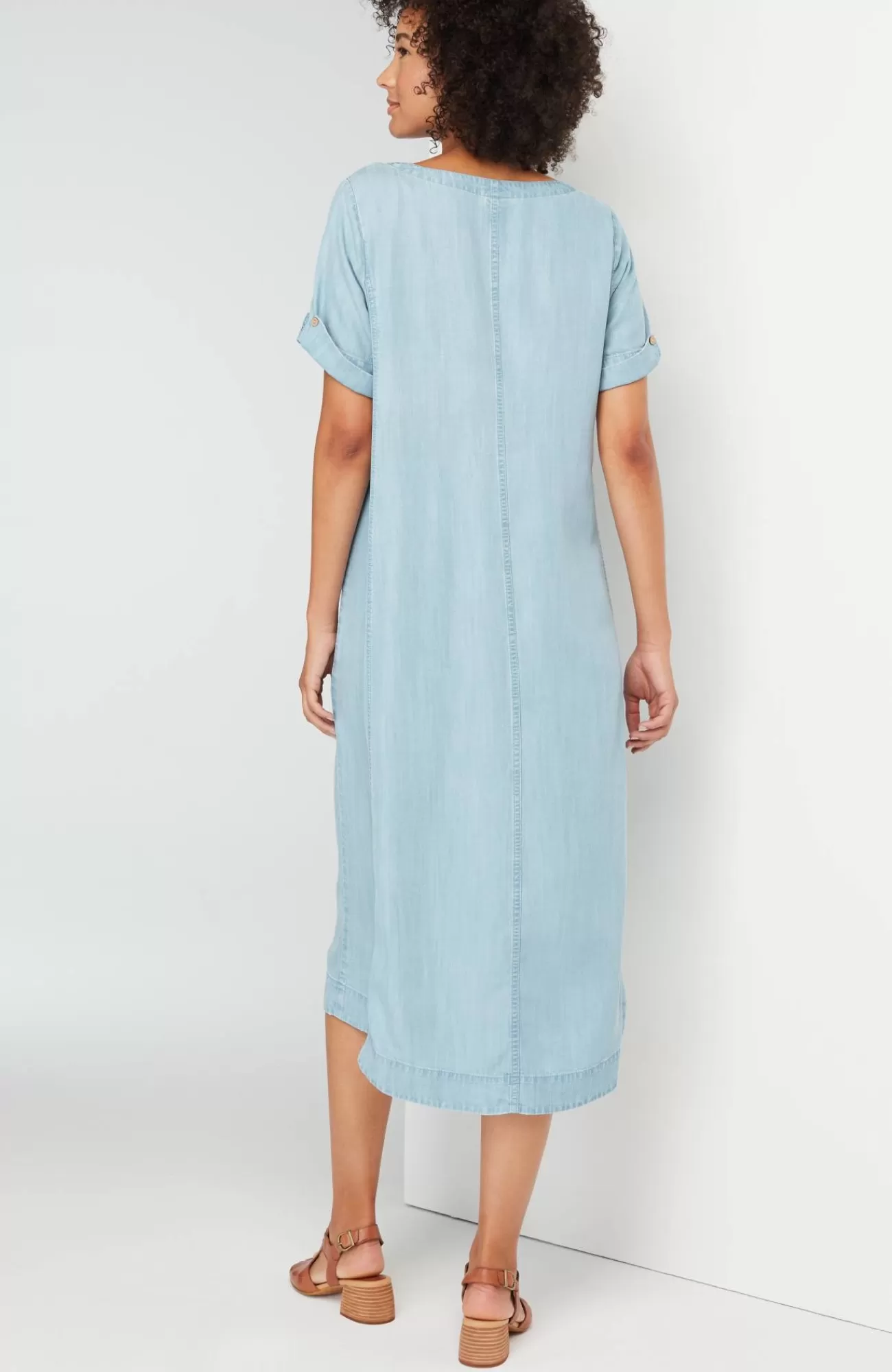 J.Jill Indigo High-Low Dress Coastal Wash Flash Sale