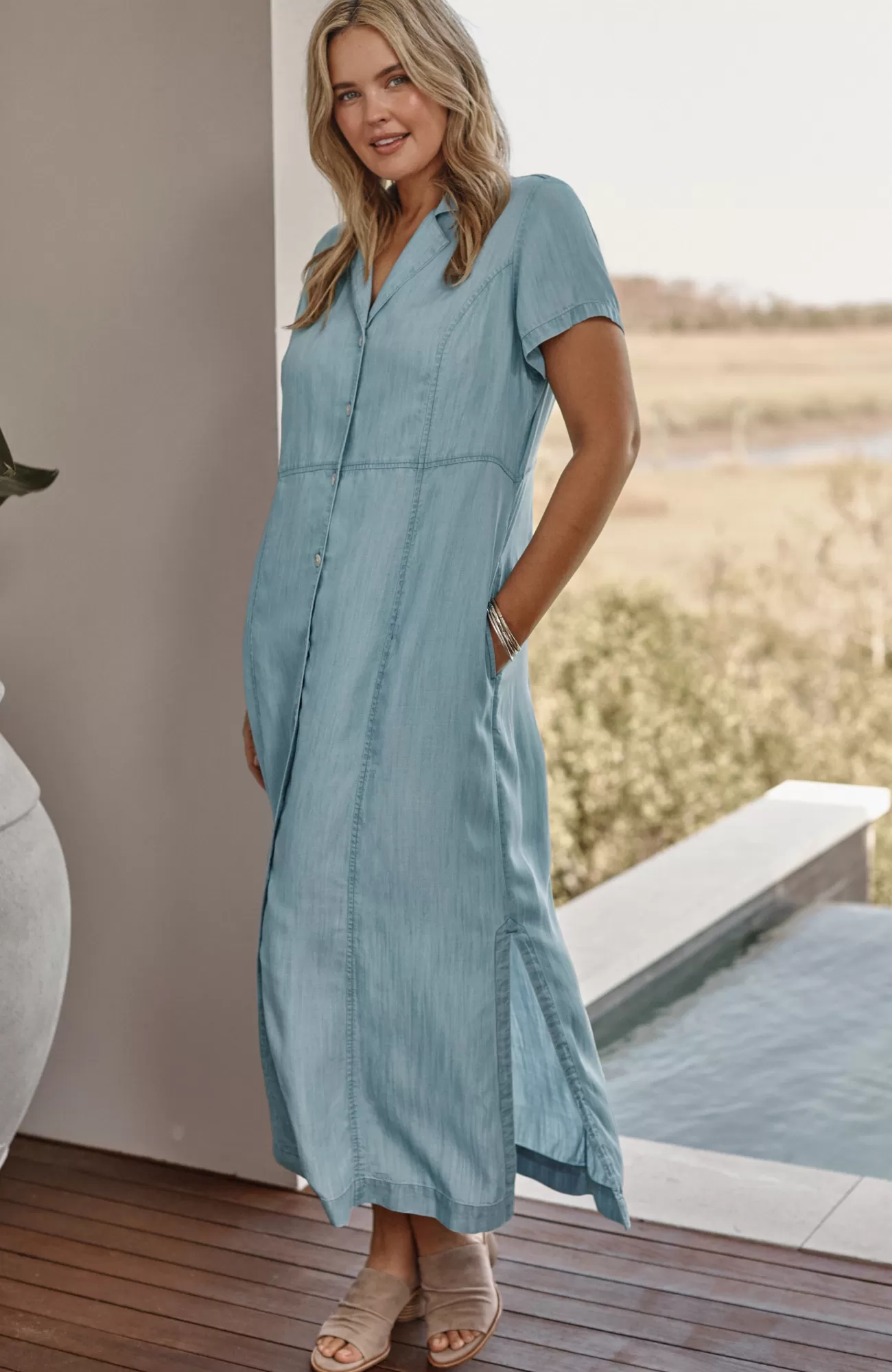 J.Jill Indigo Shirtdress Magnolia Wash Sale