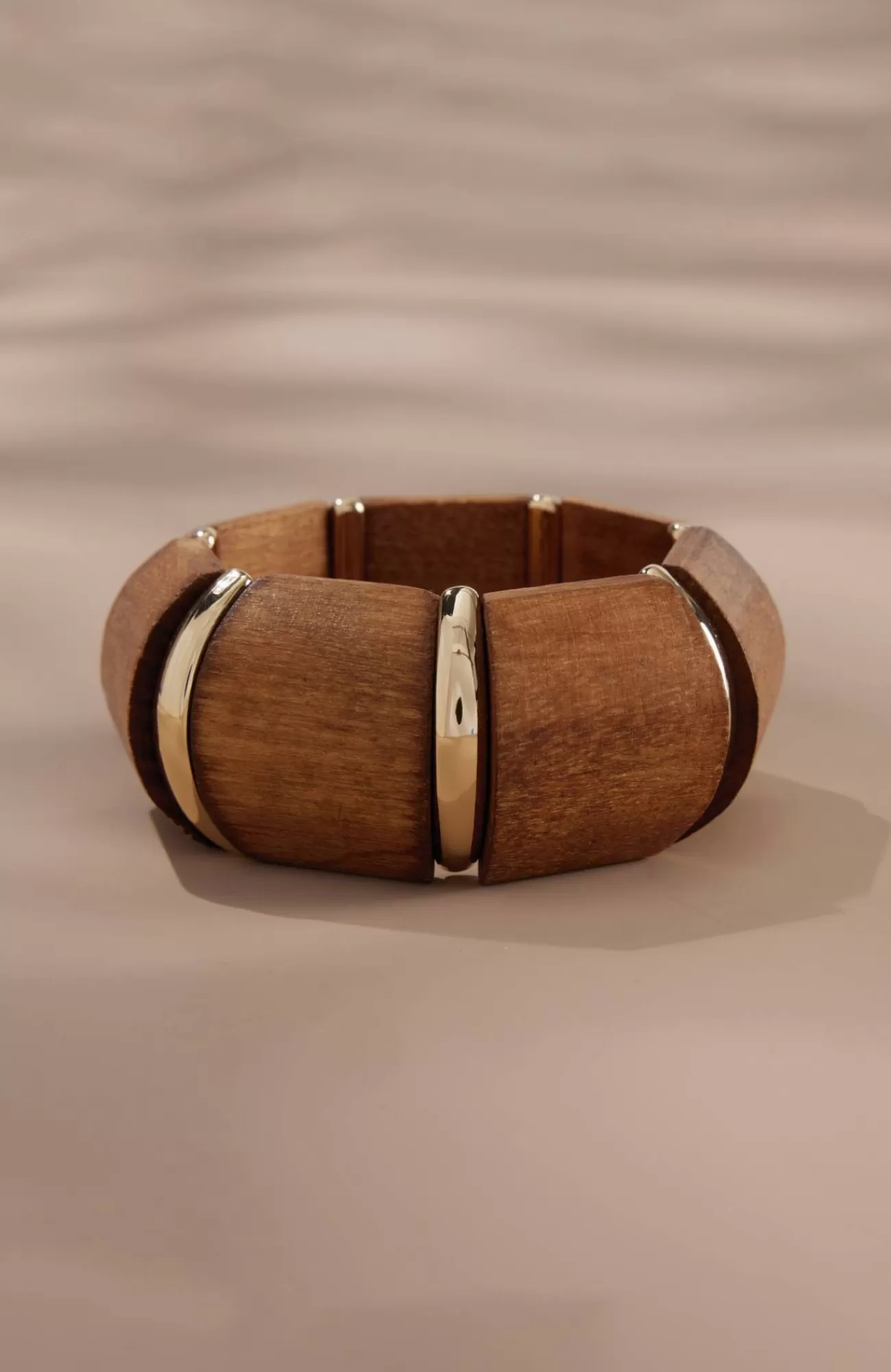 J.Jill Island Cabana Wood Statement Bracelet Brown New