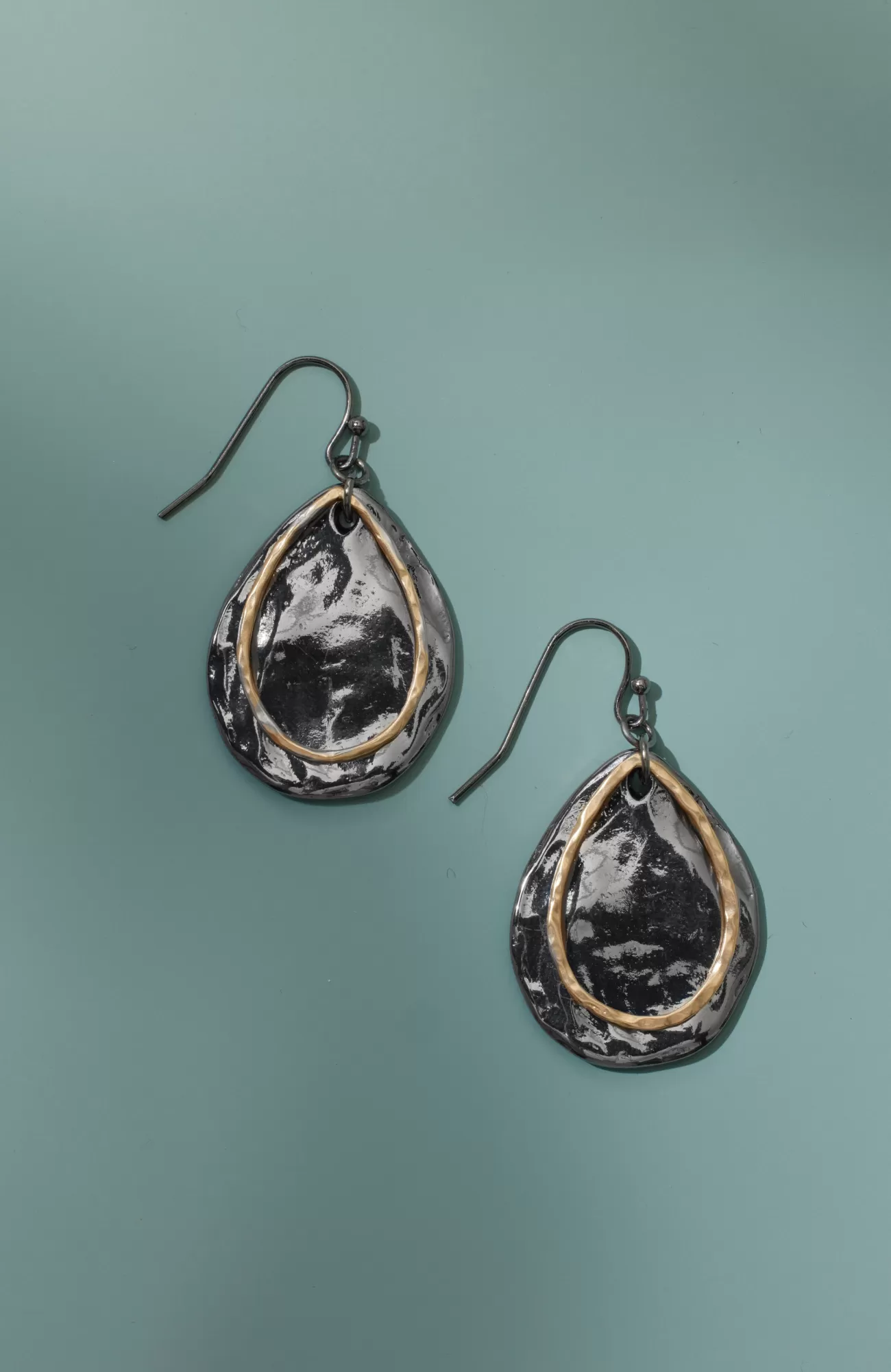 J.Jill Layered Teardrop Earrings Hematite Store