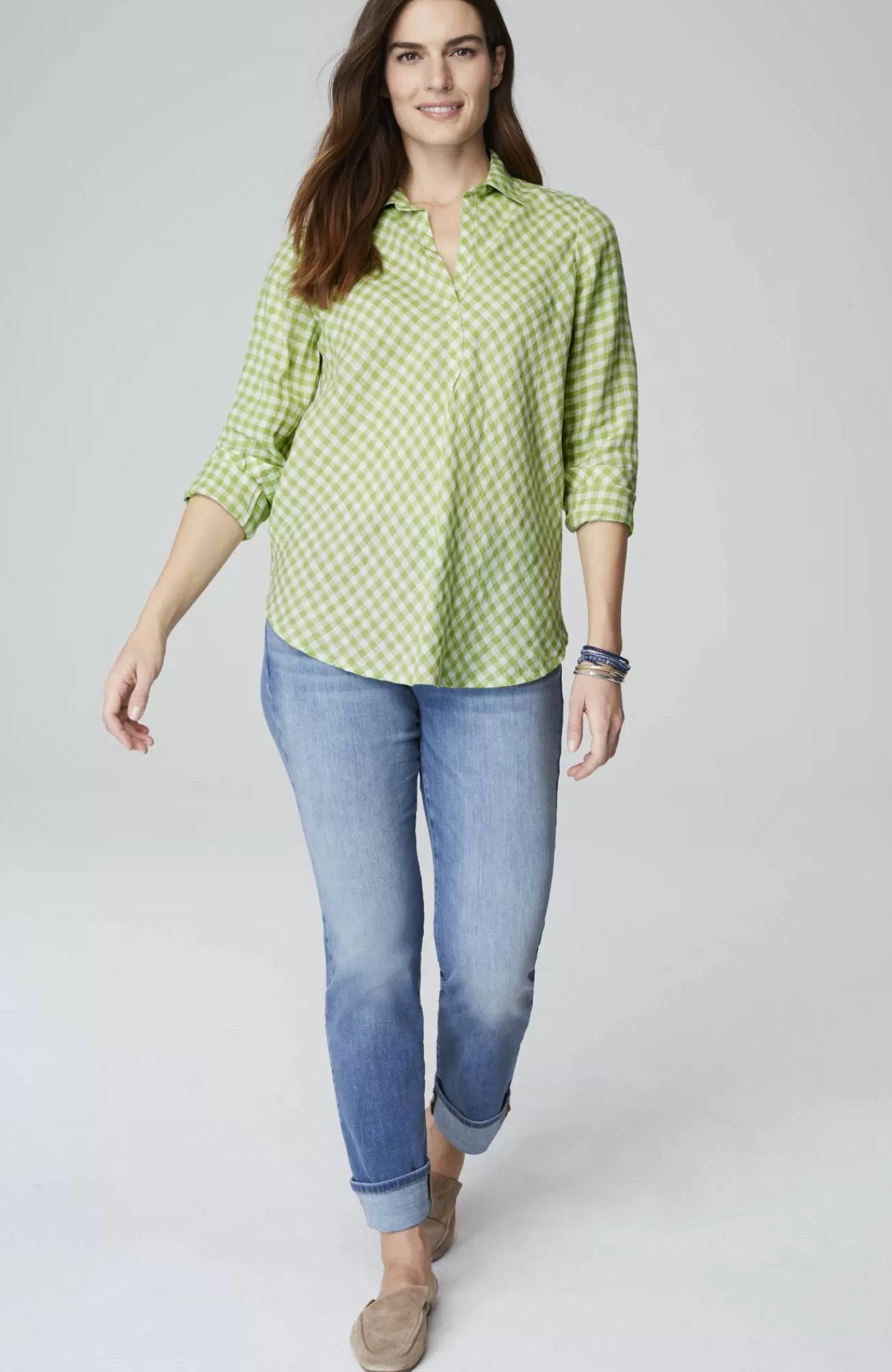 J.Jill Linen Gingham Popover Flash Sale