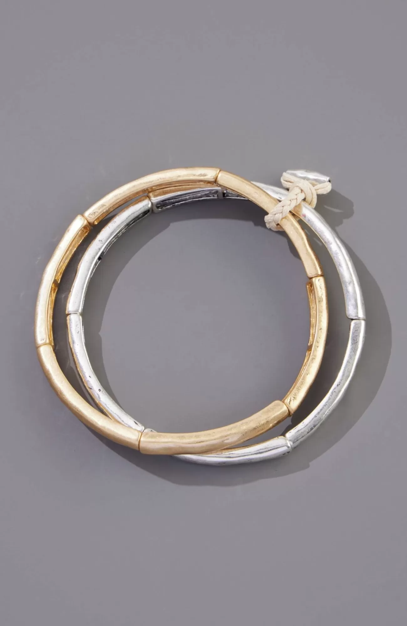 J.Jill Modern Elements Stretch Bangles Silvertone/goldtone Clearance