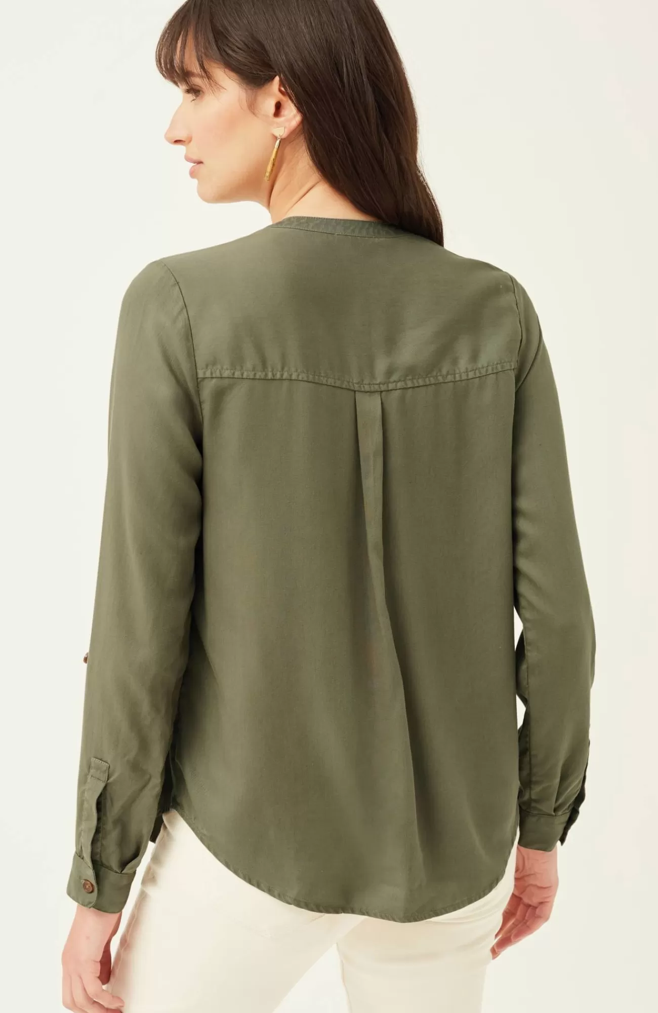 J.Jill Overdyed Button-Front Camp Shirt Clearance