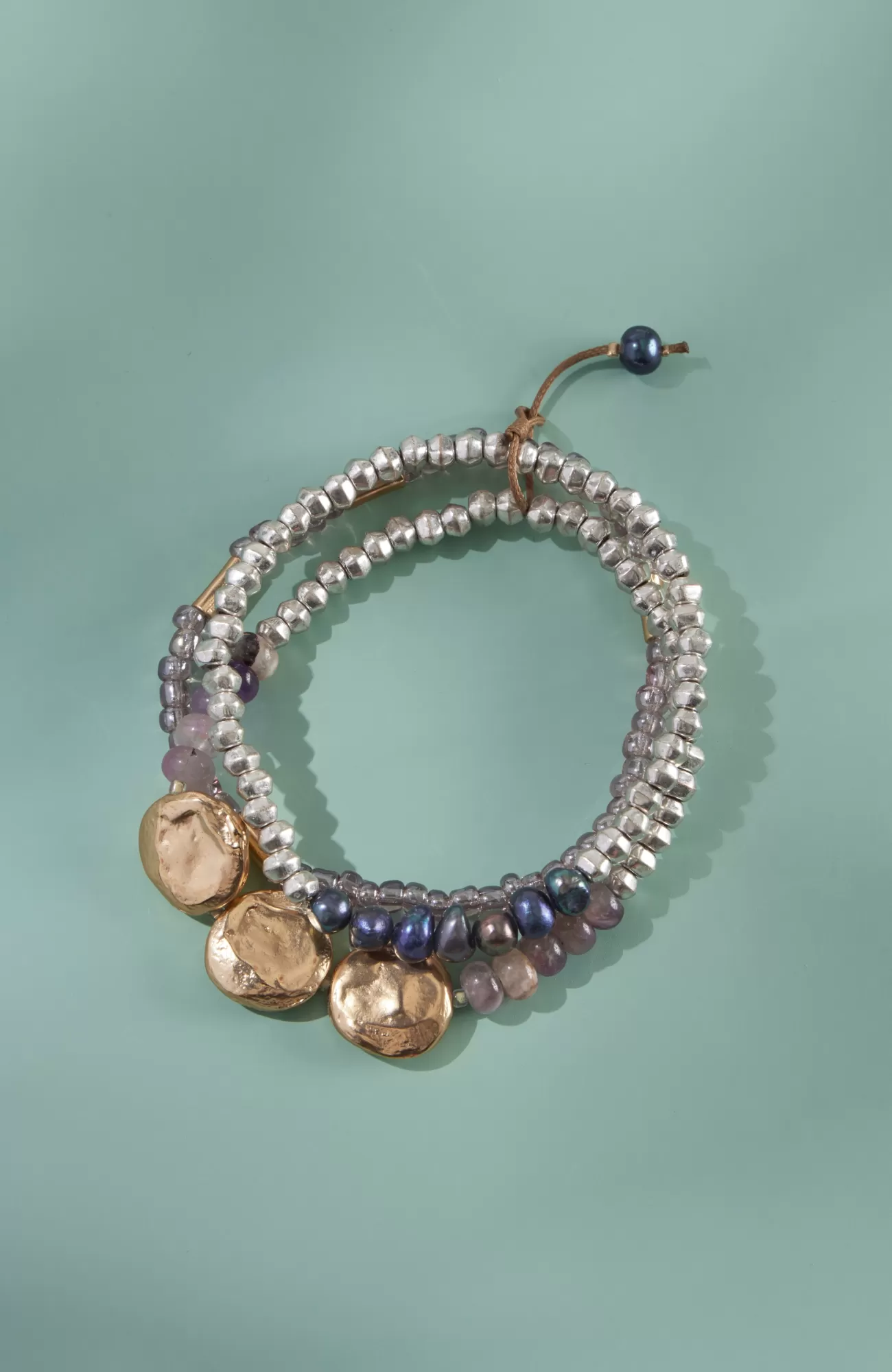 J.Jill Peacock Pearl Bracelet Goldtone Multi Clearance