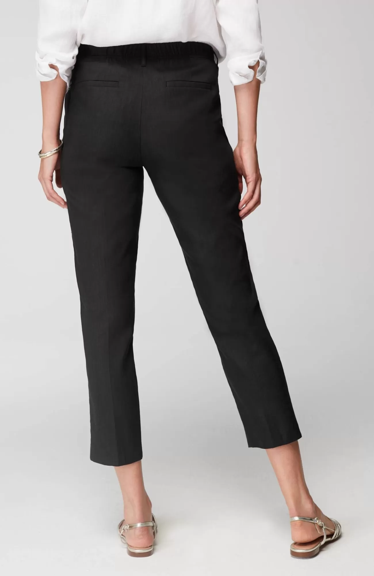 J.Jill Pintucked Linen-Stretch Slim-Leg Pants Flash Sale