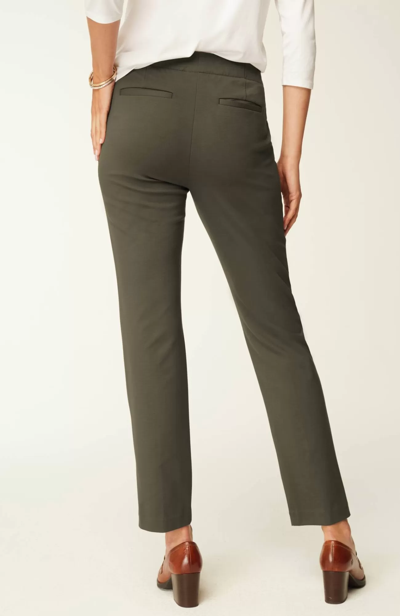 J.Jill Pintucked Ponte Slim-Leg Pants New