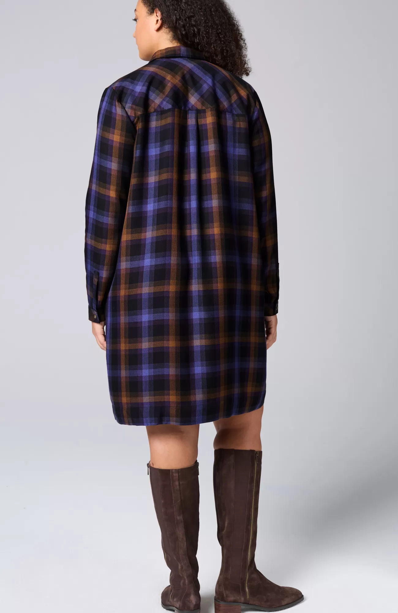 J.Jill Plaid Split-Neck Dress Cheap