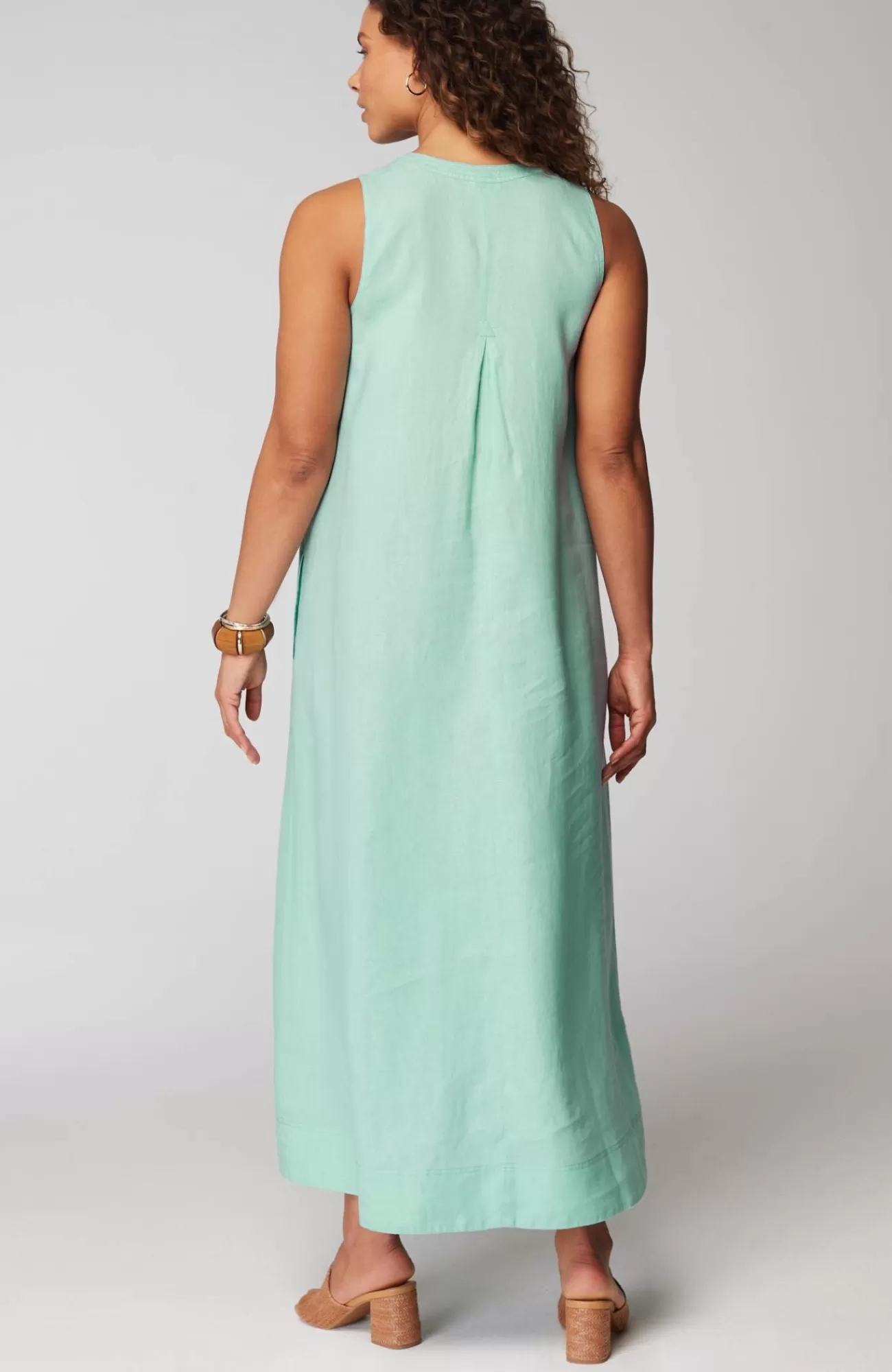 J.Jill Pleated Linen Maxi Dress Fashion