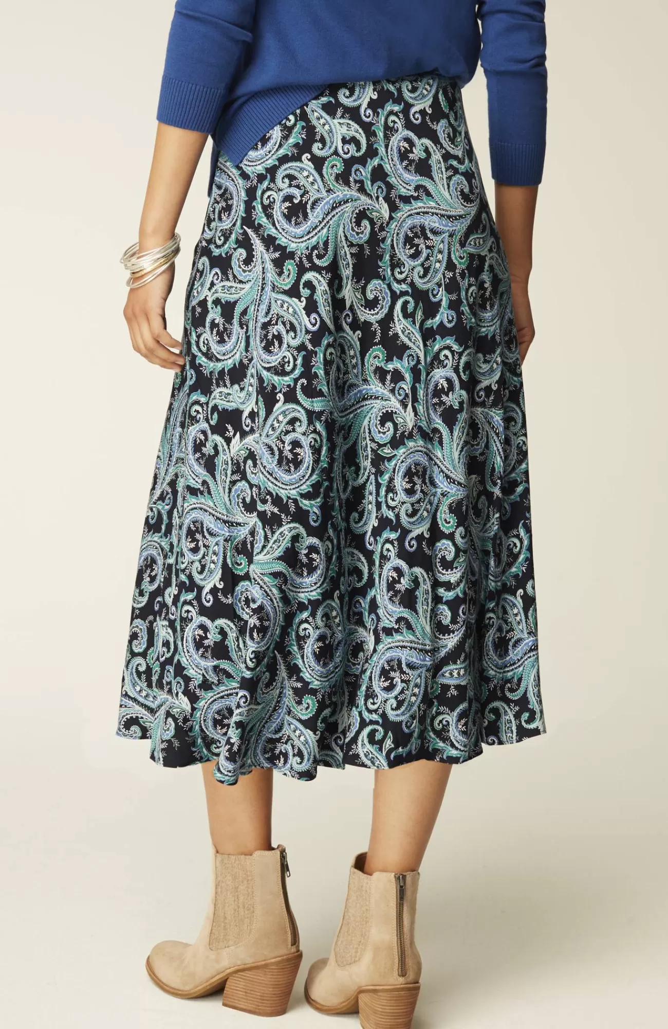 J.Jill Printed A-Line Midi Skirt Sale