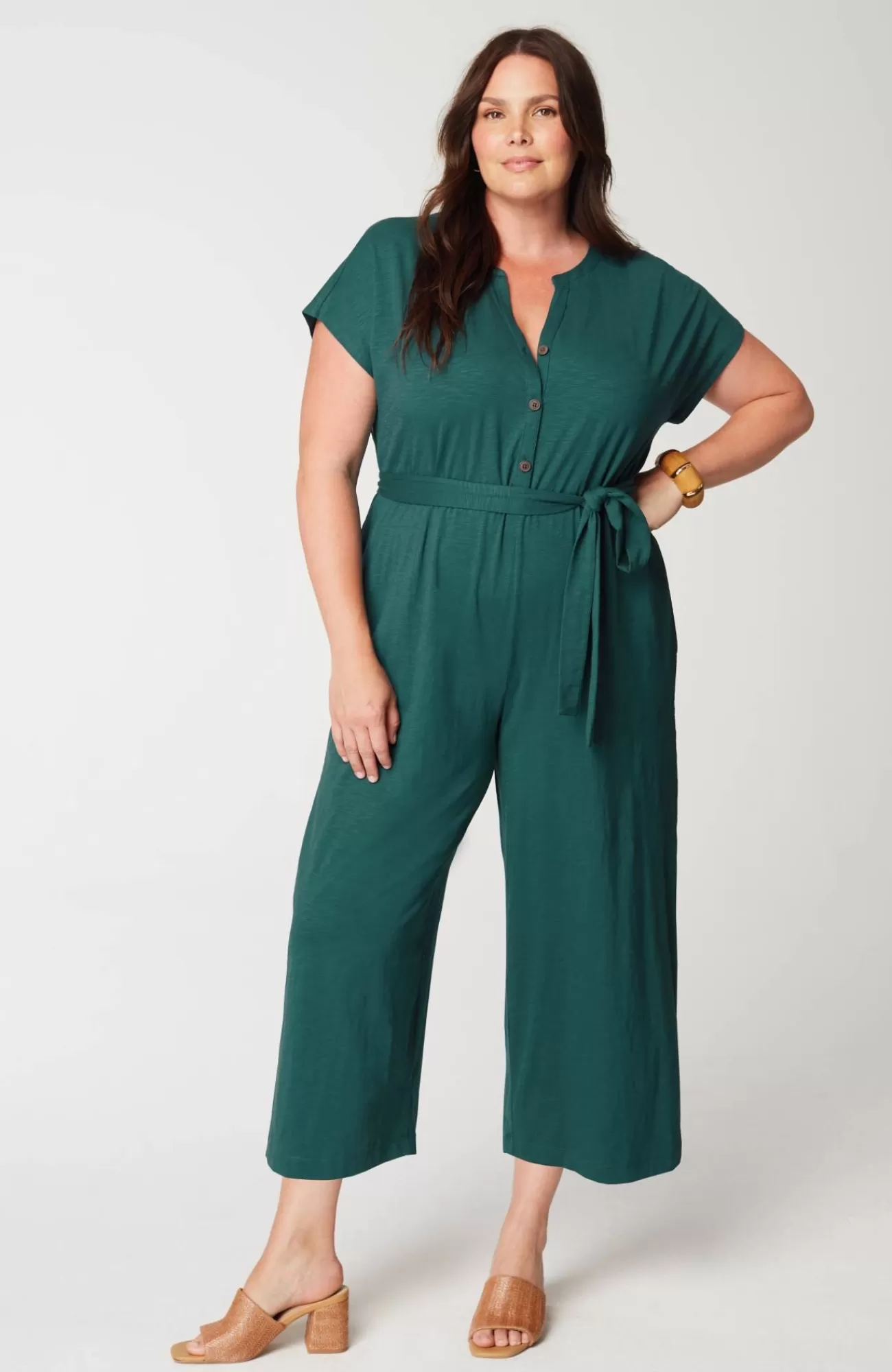 J.Jill Pure Jill Belted Jumpsuit Green Valley Cheap