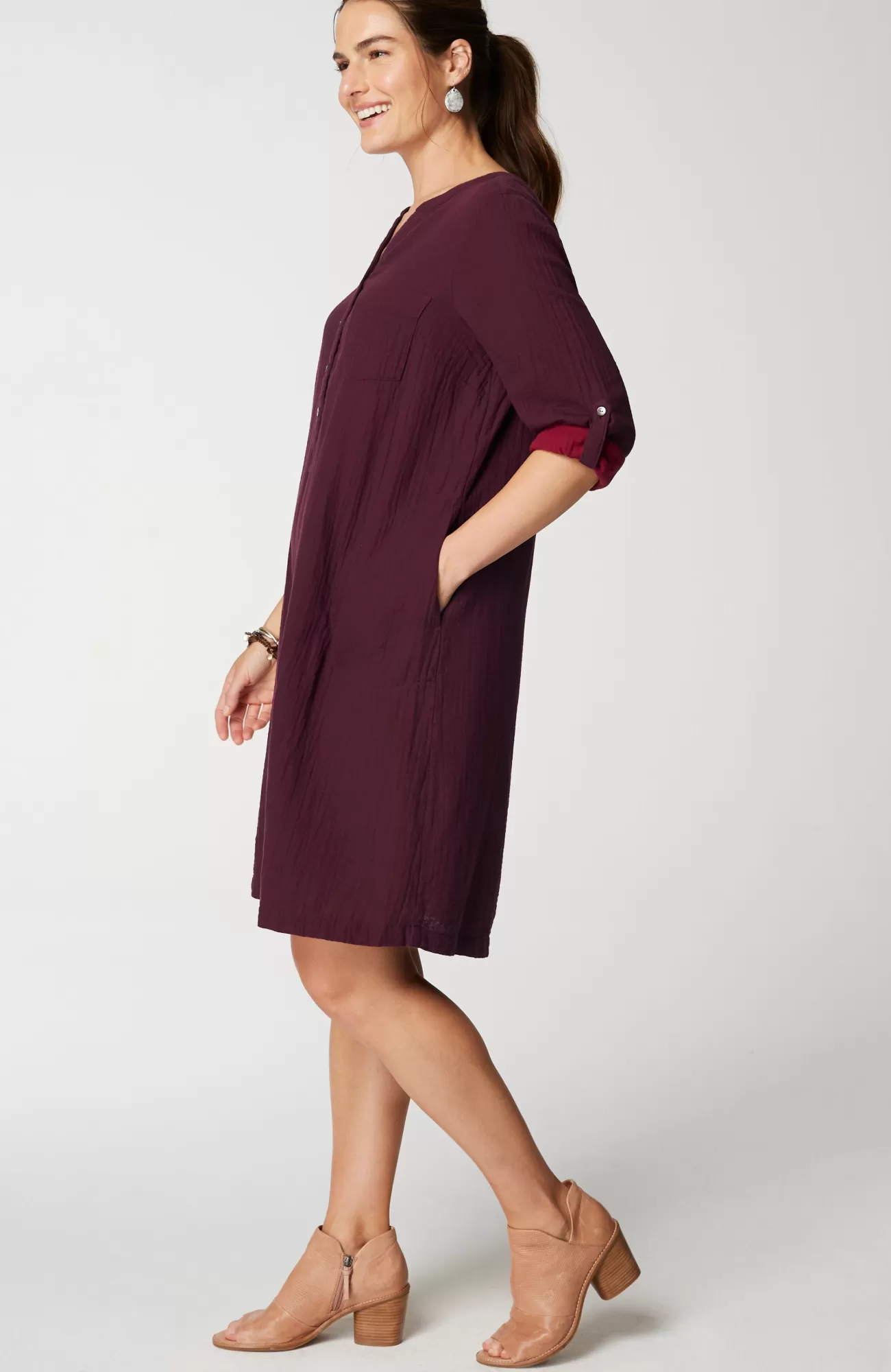 J.Jill Pure Jill Color-Block Double-Cloth Dress Outlet