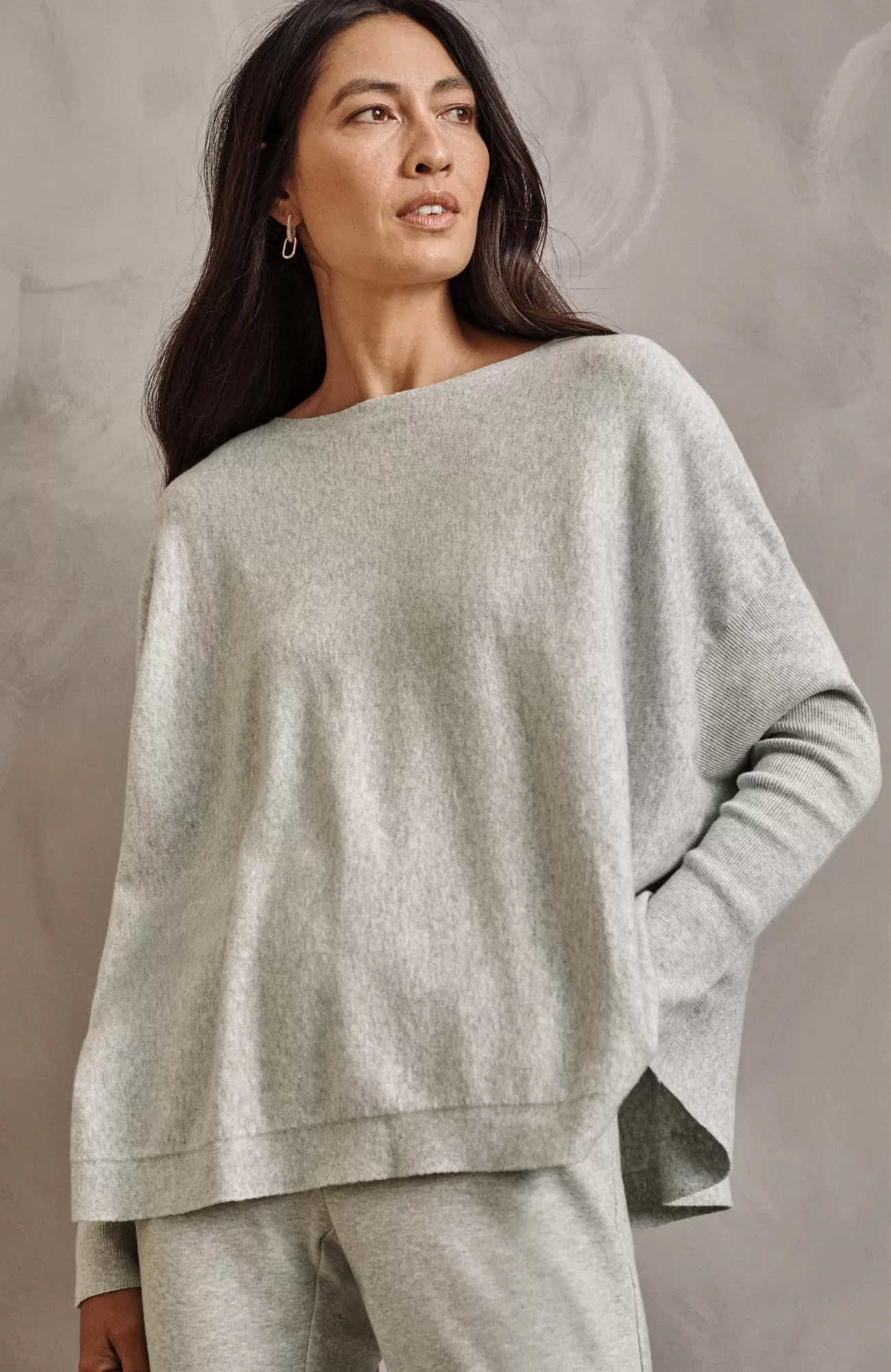 J.Jill Pure Jill Dolman-Sleeve Sweater Soft Grey Heather New