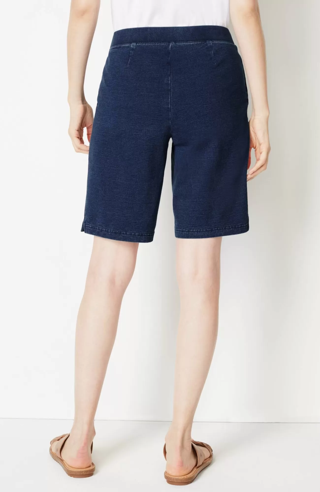 J.Jill Pure Jill Indigo Knit Jean Shorts Everyday Wash Best Sale