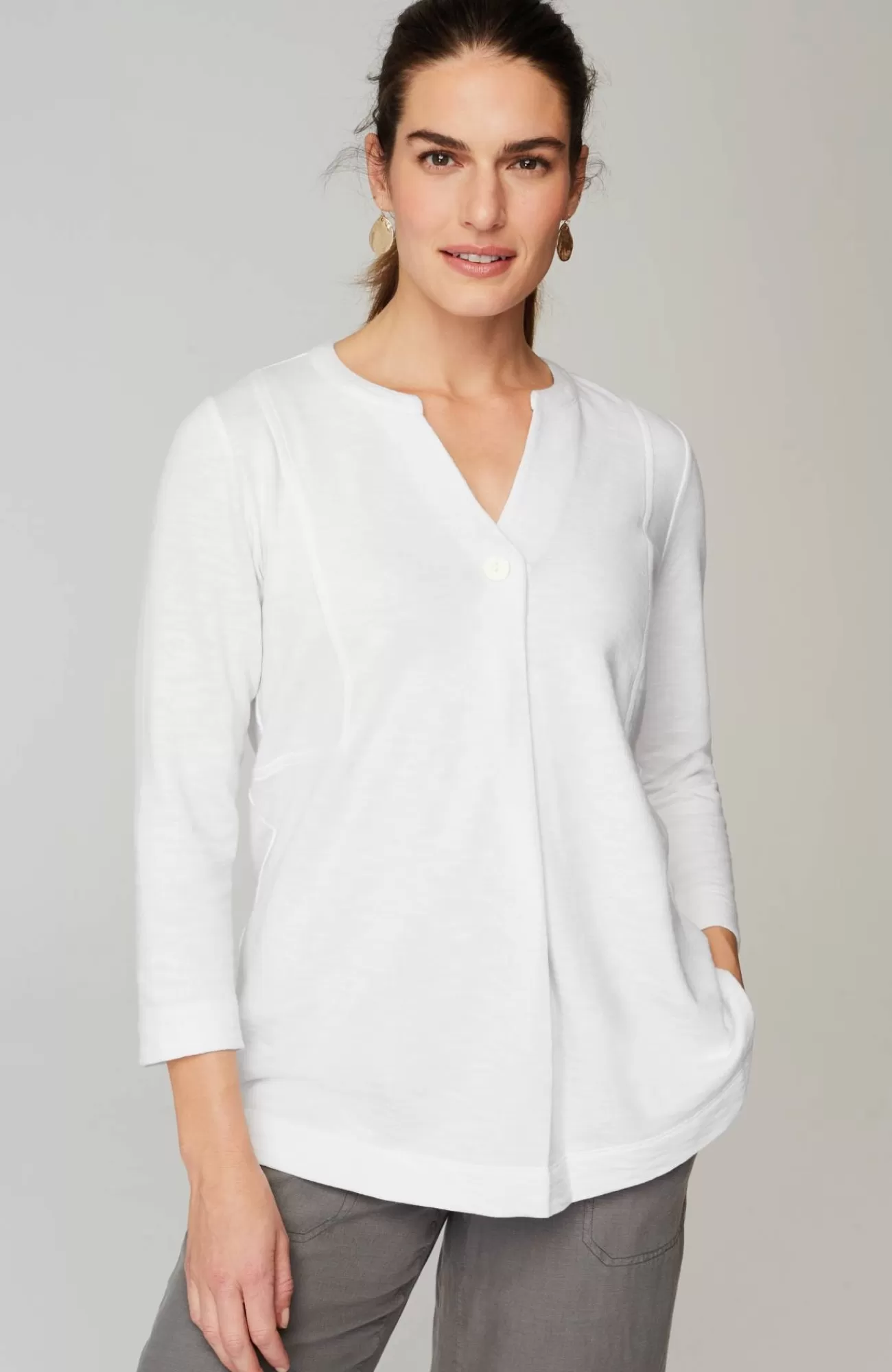 J.Jill Pure Jill Organically Grown Cotton Buttoned Top Online