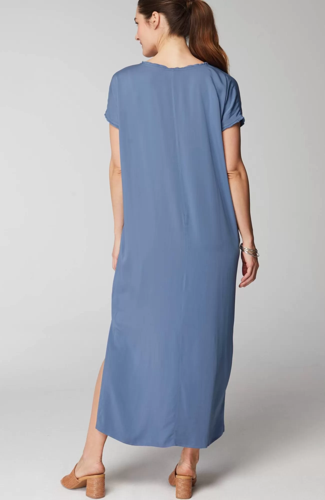 J.Jill Pure Jill Satin Dress Blue Harbor Flash Sale