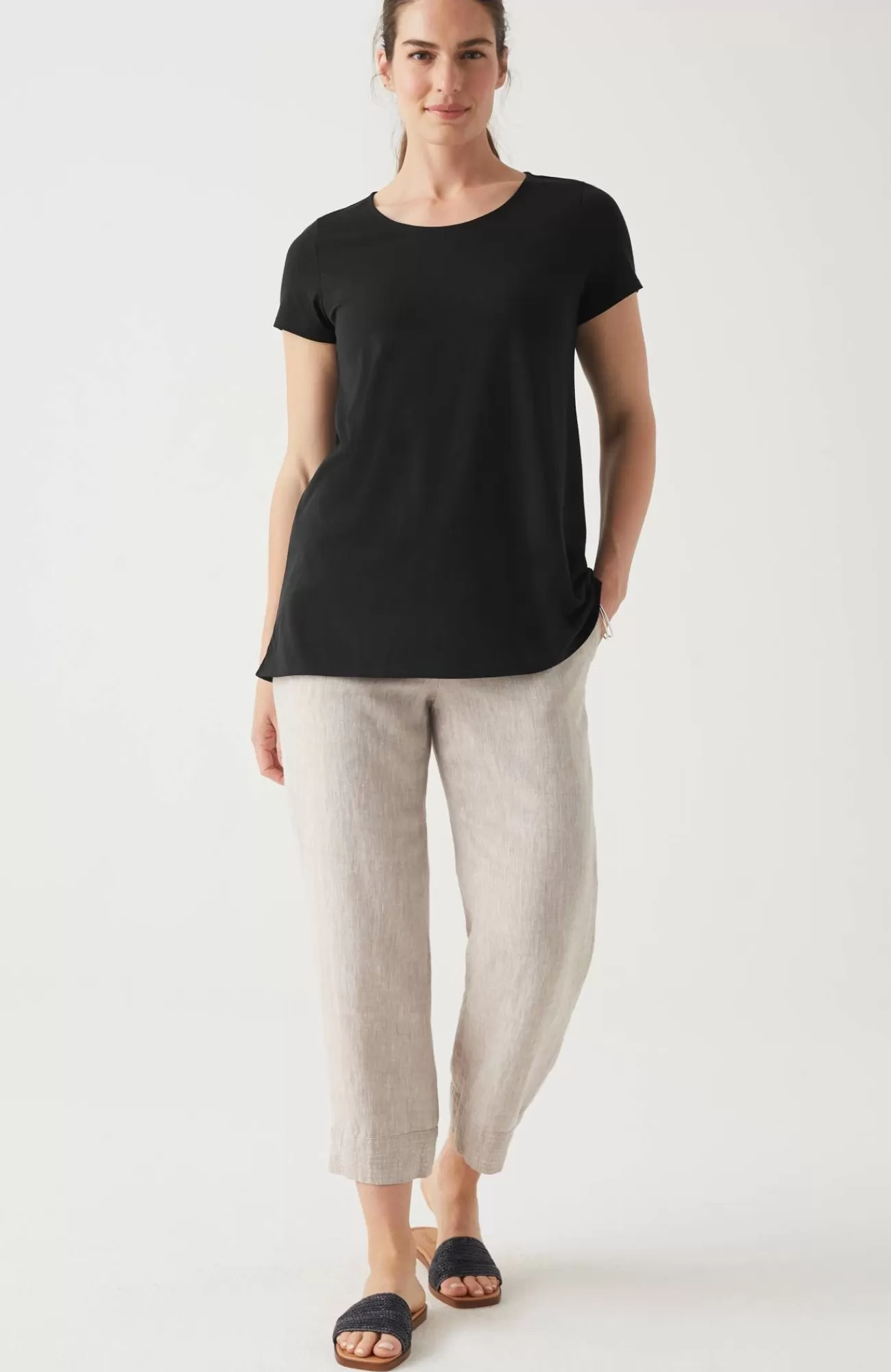 J.Jill Pure Jill Side-Slit Elliptical Tee Sale