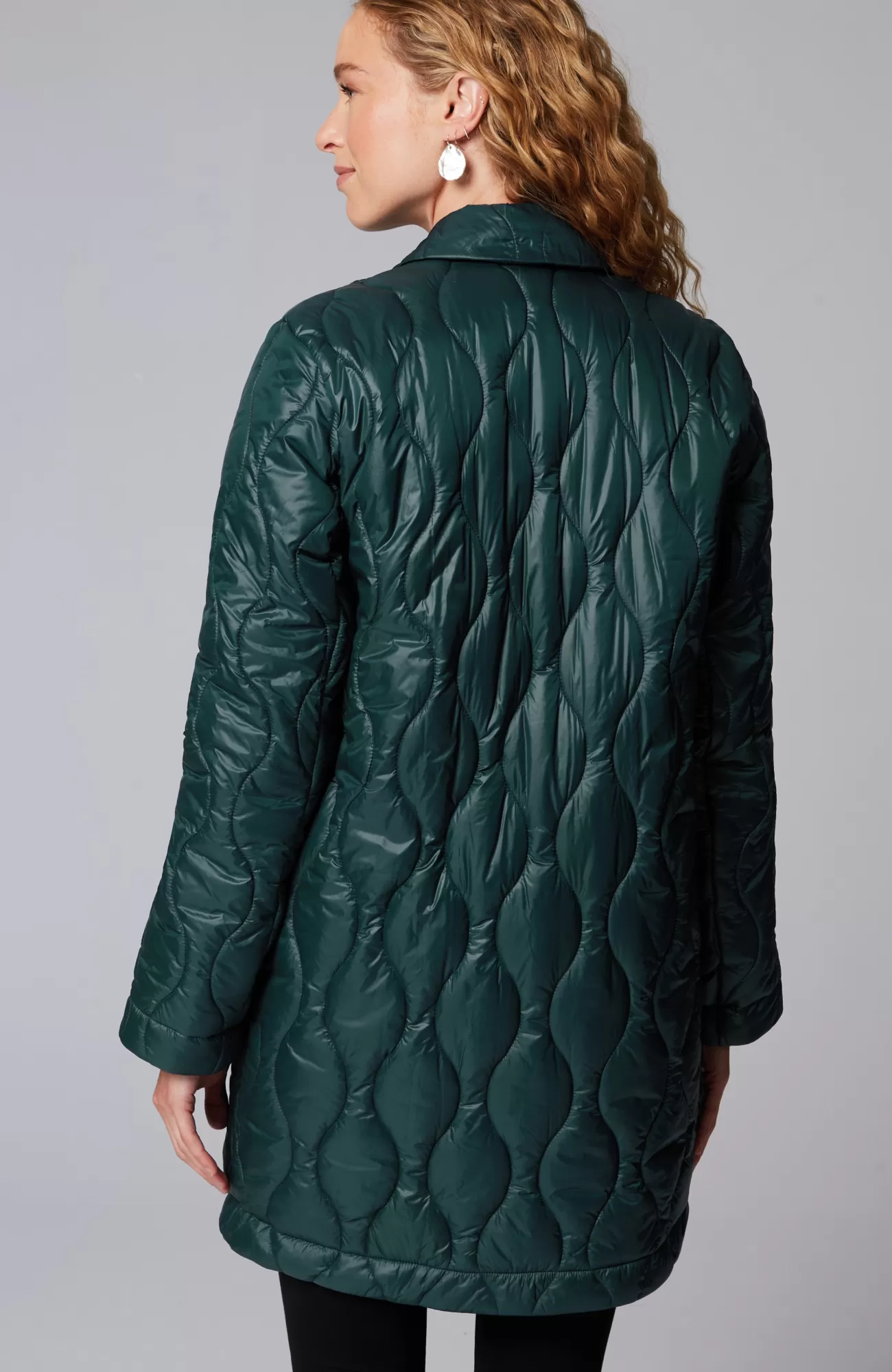 J.Jill Quilted Puffer Coat Dark Teal Store