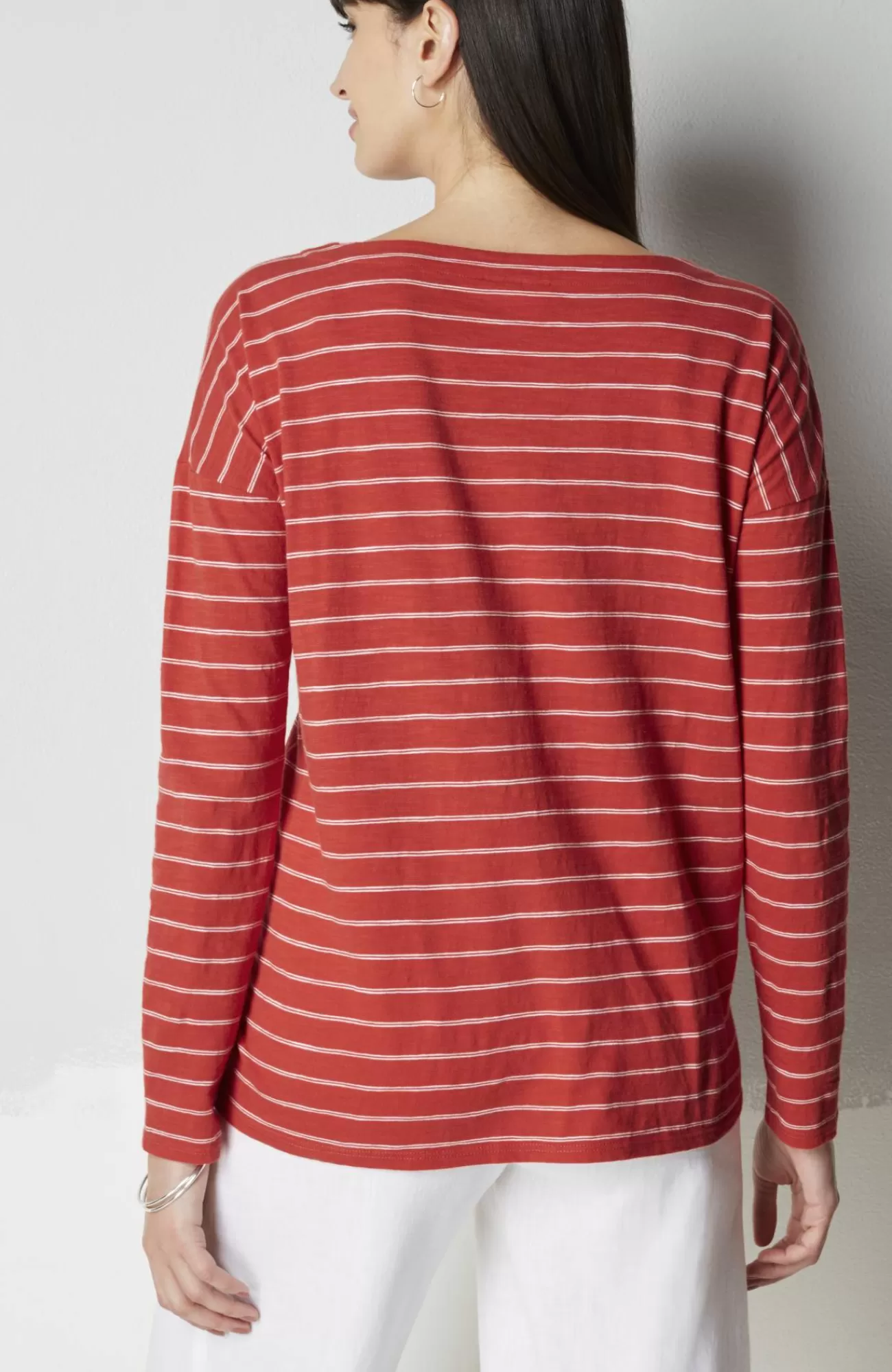 J.Jill Relaxed Boat-Neck Tee Hot