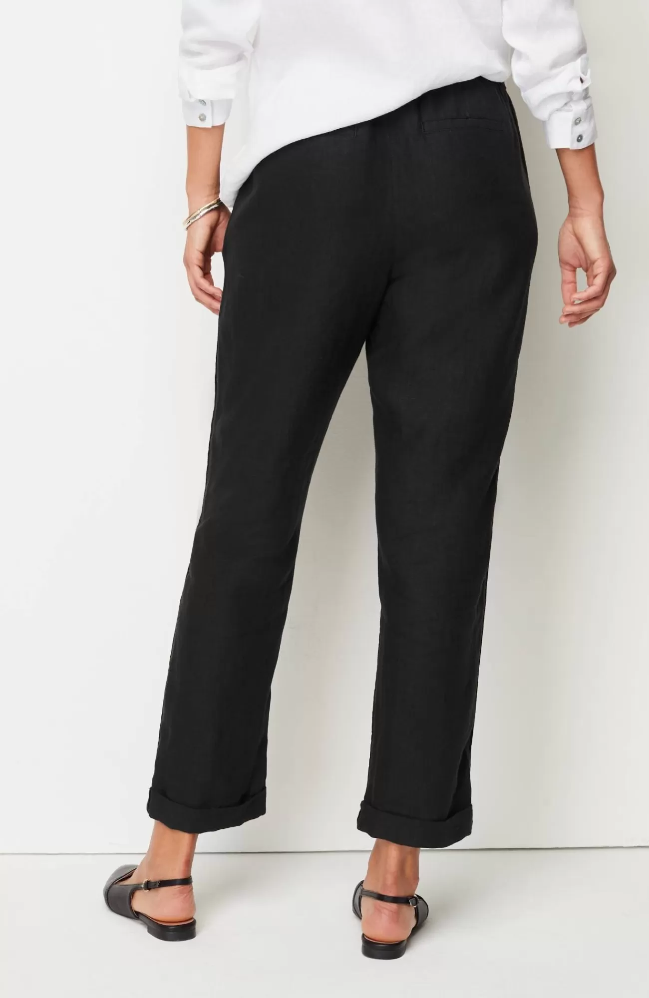 J.Jill Relaxed Linen Straight-Leg Pants Hot