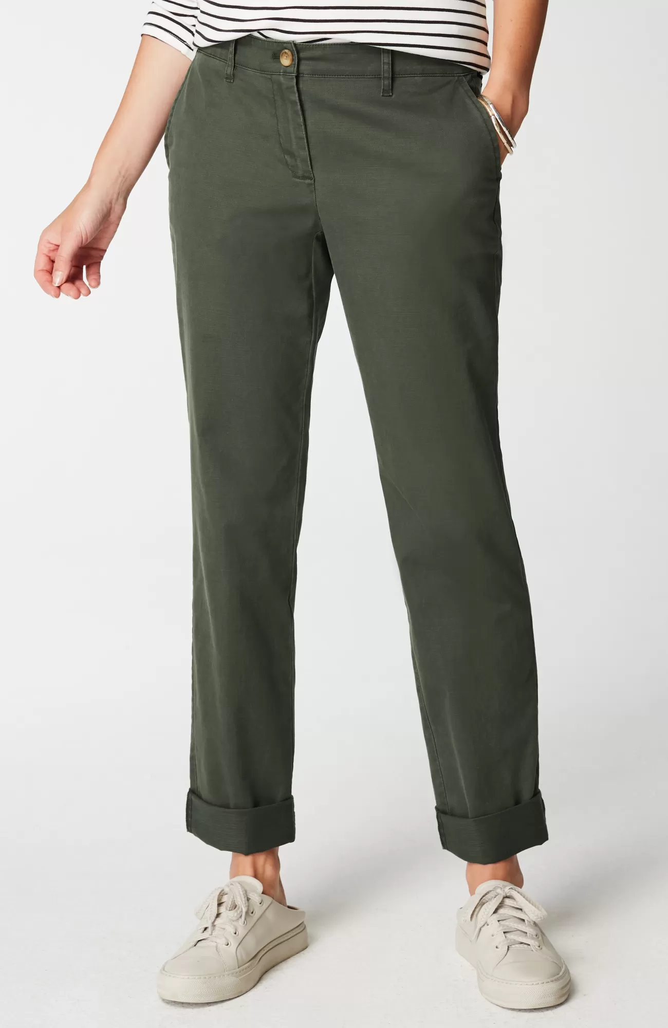 J.Jill Relaxed Straight-Leg Chino Pants Hot