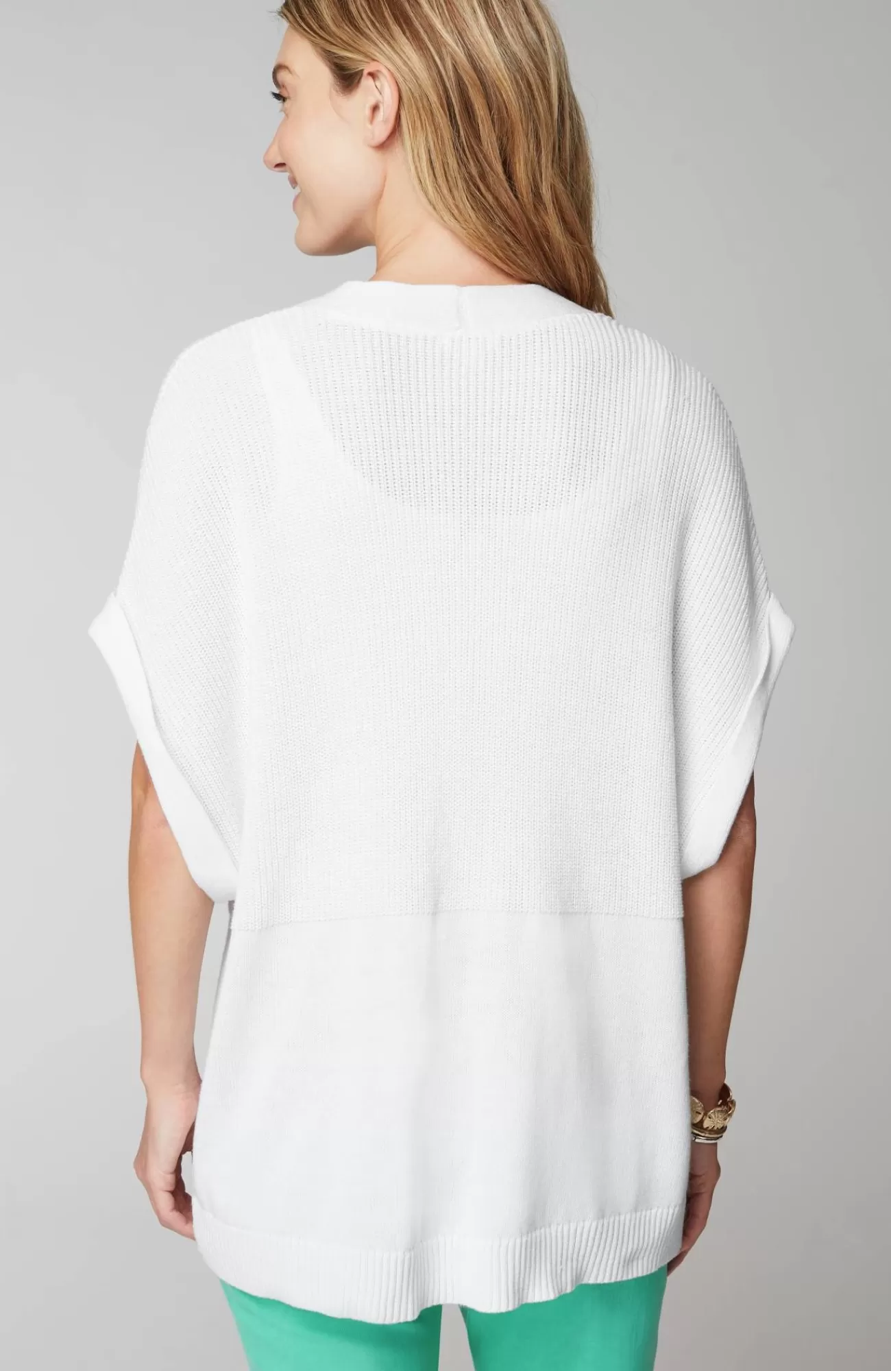 J.Jill Ribbed-Detail Short-Sleeve Cardi Flash Sale