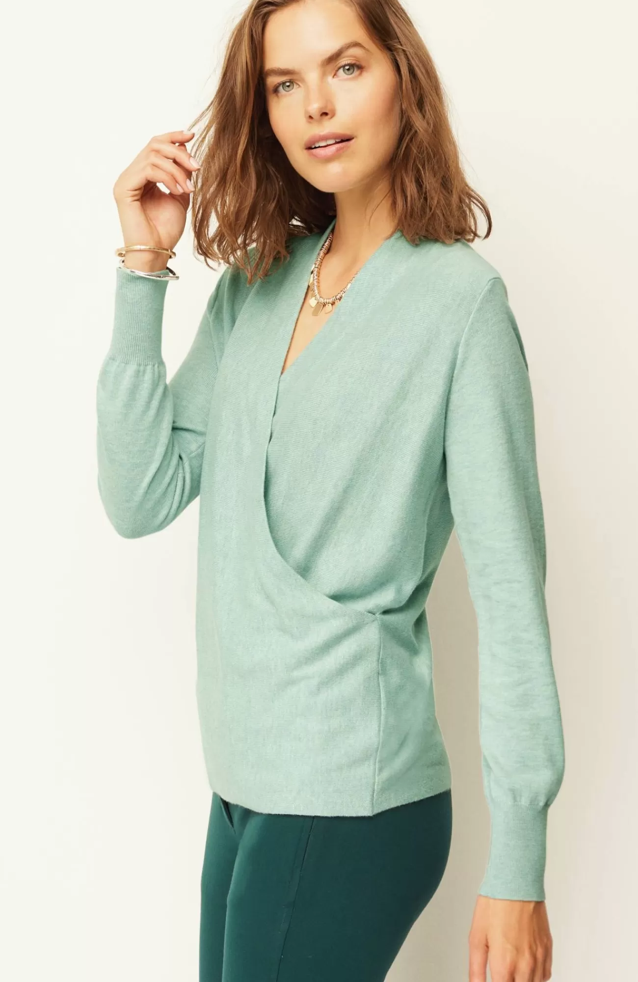 J.Jill Seamed Wrap Sweater Cheap