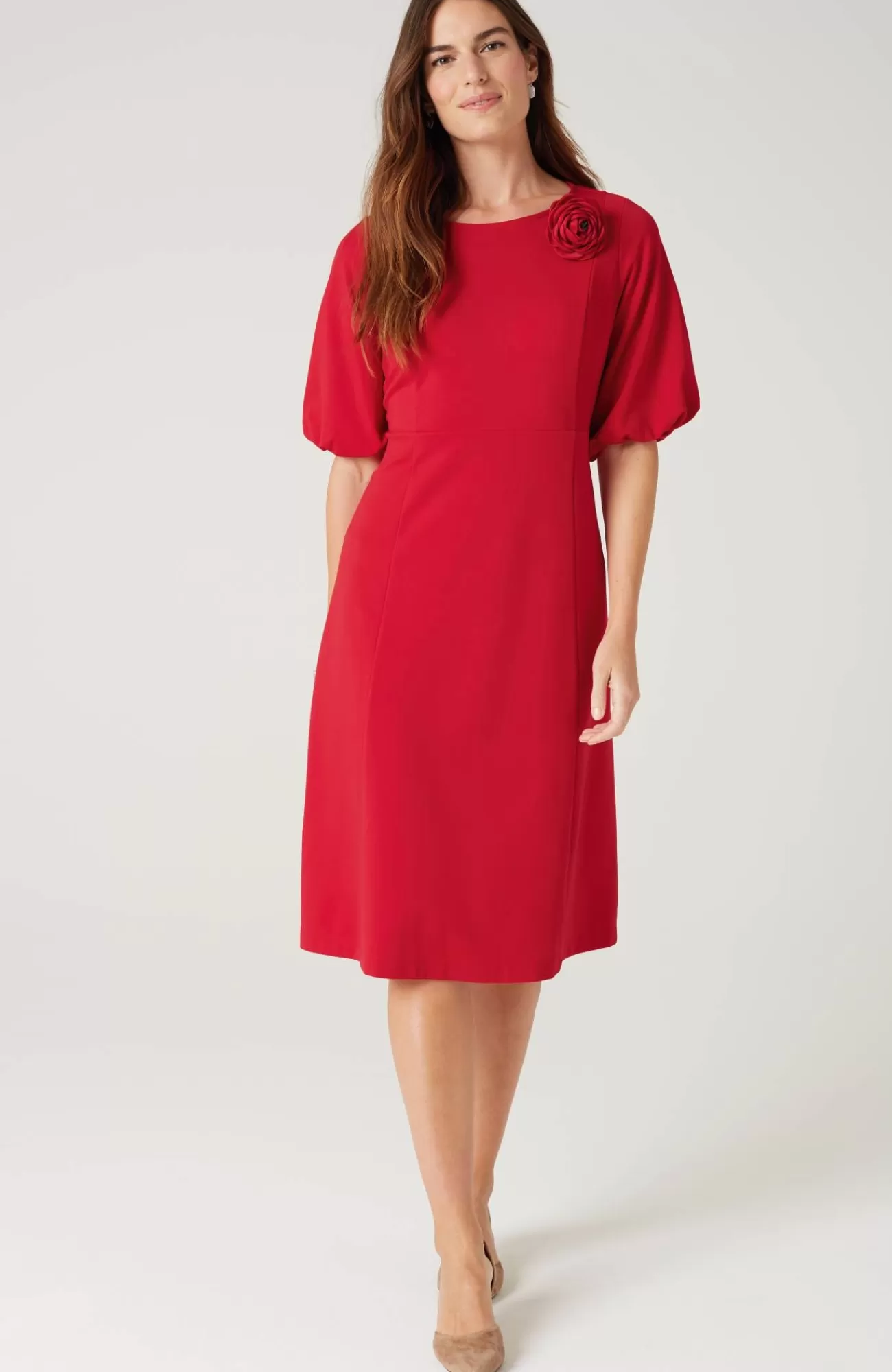 J.Jill Simple Elegance Dress Cherry Red Cheap