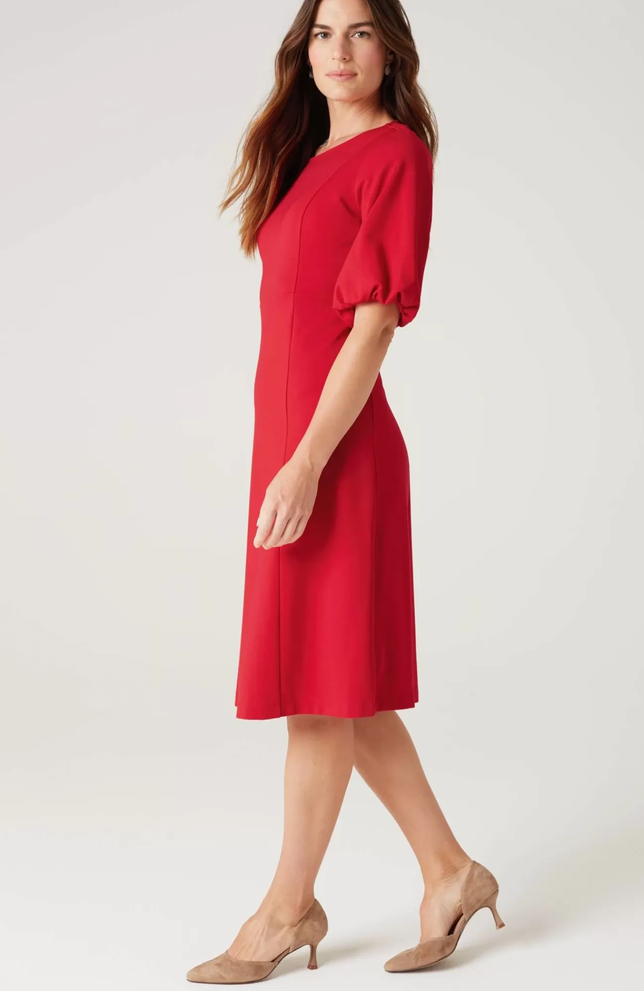 J.Jill Simple Elegance Dress Cherry Red Cheap