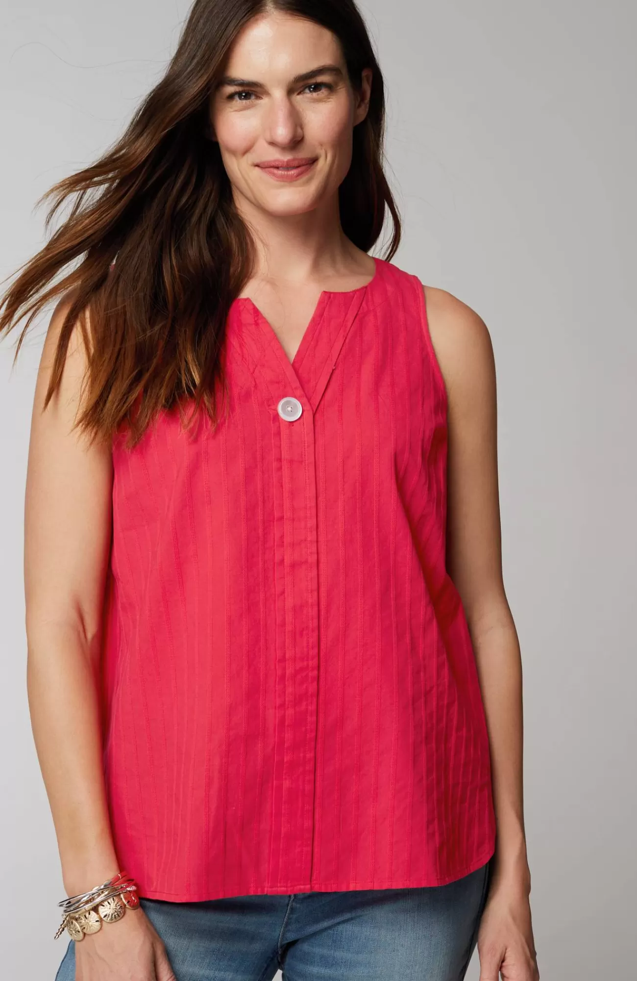 J.Jill Single-Button Sleeveless Popover Clearance