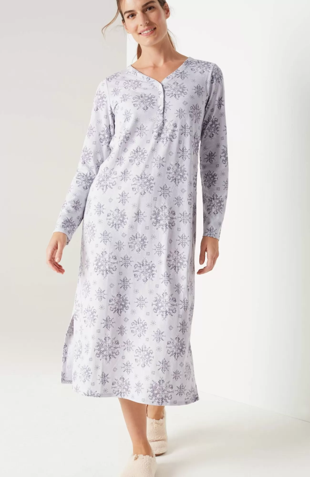 J.Jill Sleep Ultrasoft Long Sleeve Gown Best