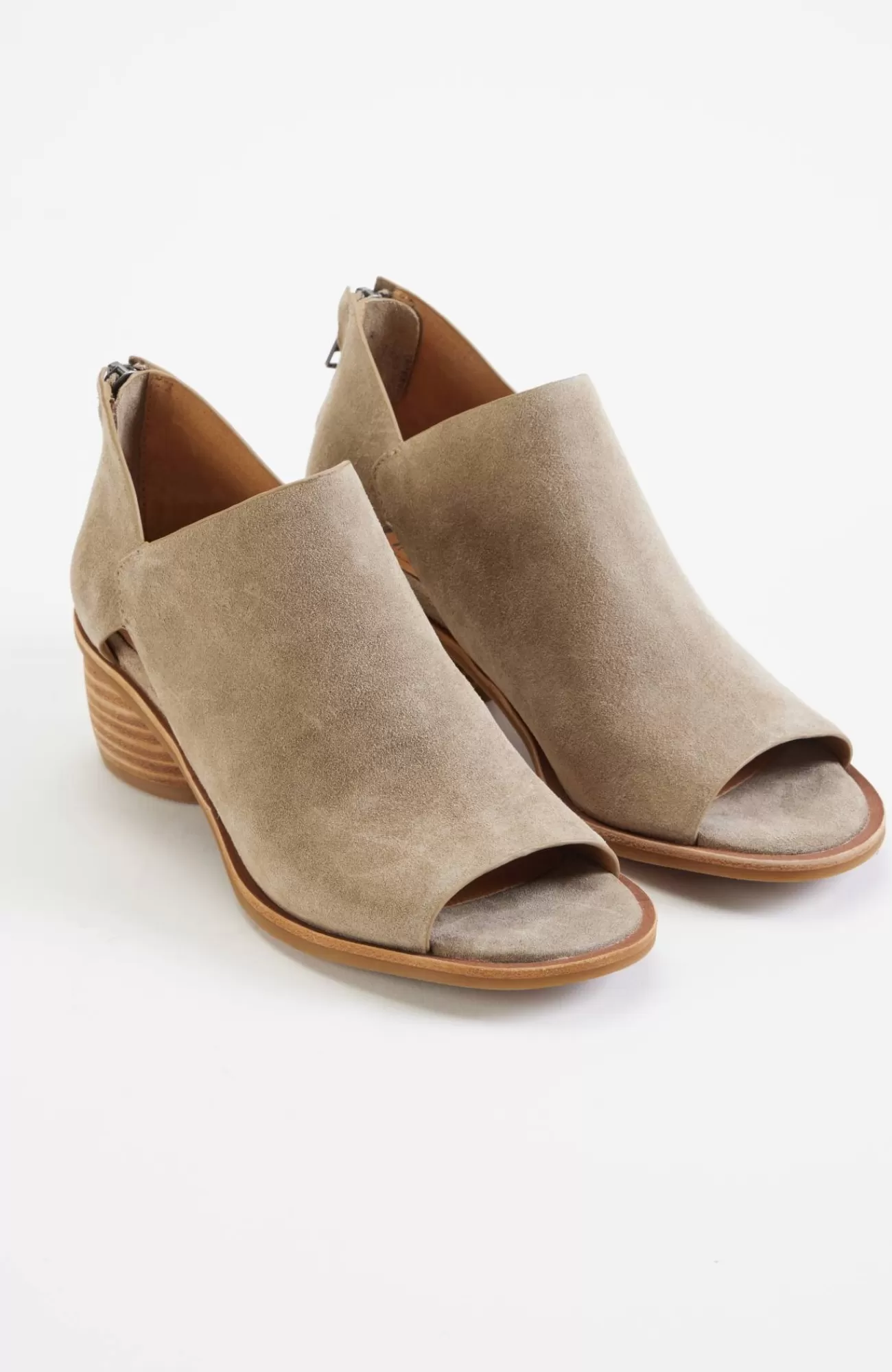 J.Jill Sofft® Carleigh Peep-Toe Booties Light Grey Outlet