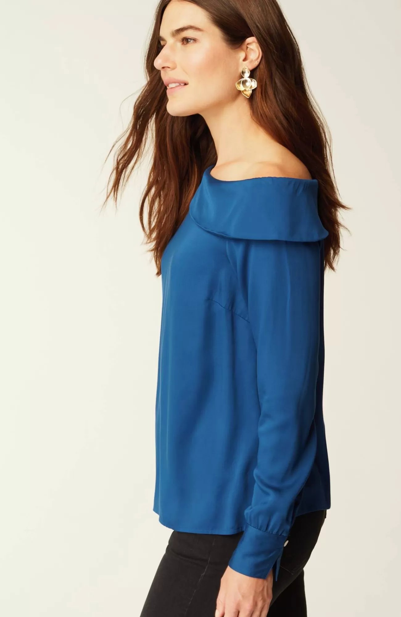 J.Jill Soft Luxe One-Shoulder Top Oceanic Outlet