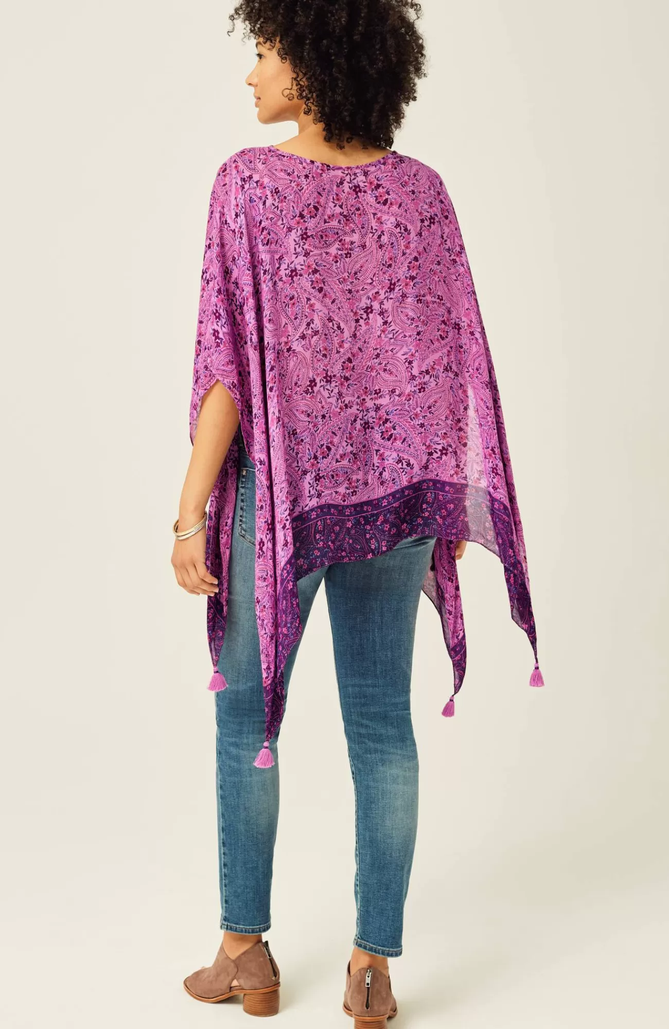 J.Jill Soft Printed Poncho Discount